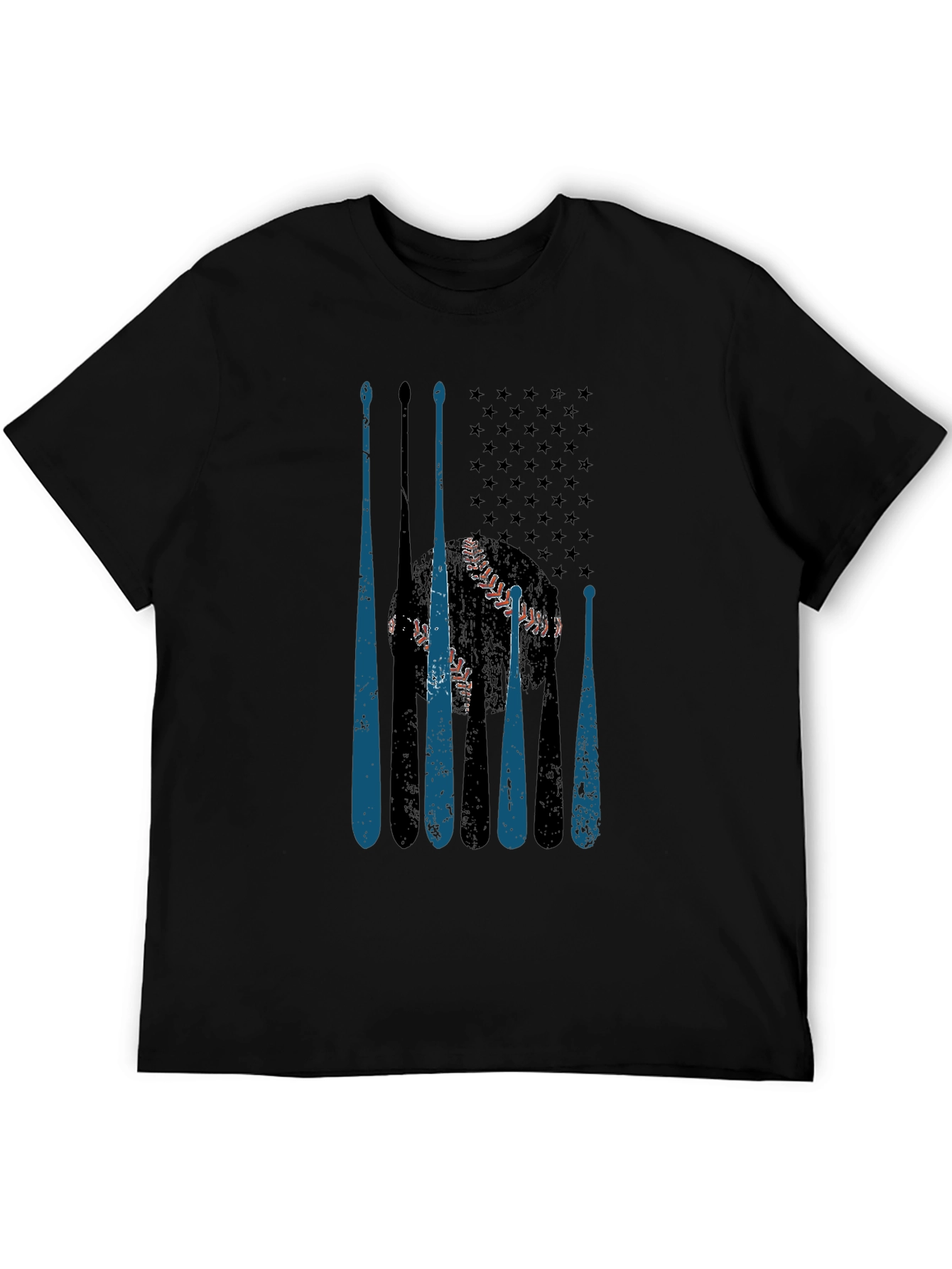 Baseball American Flag T-Shirt