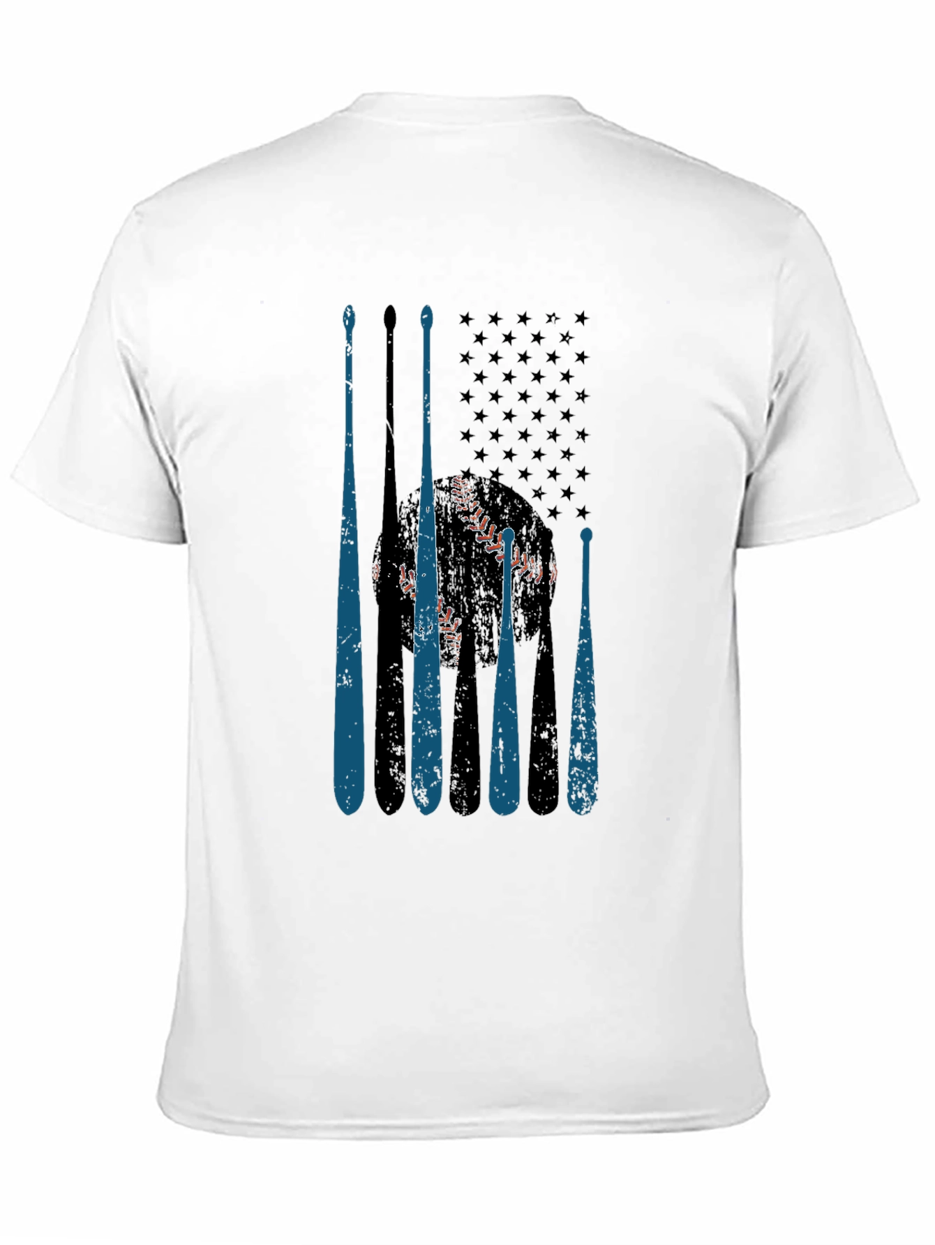 Baseball American Flag T-Shirt