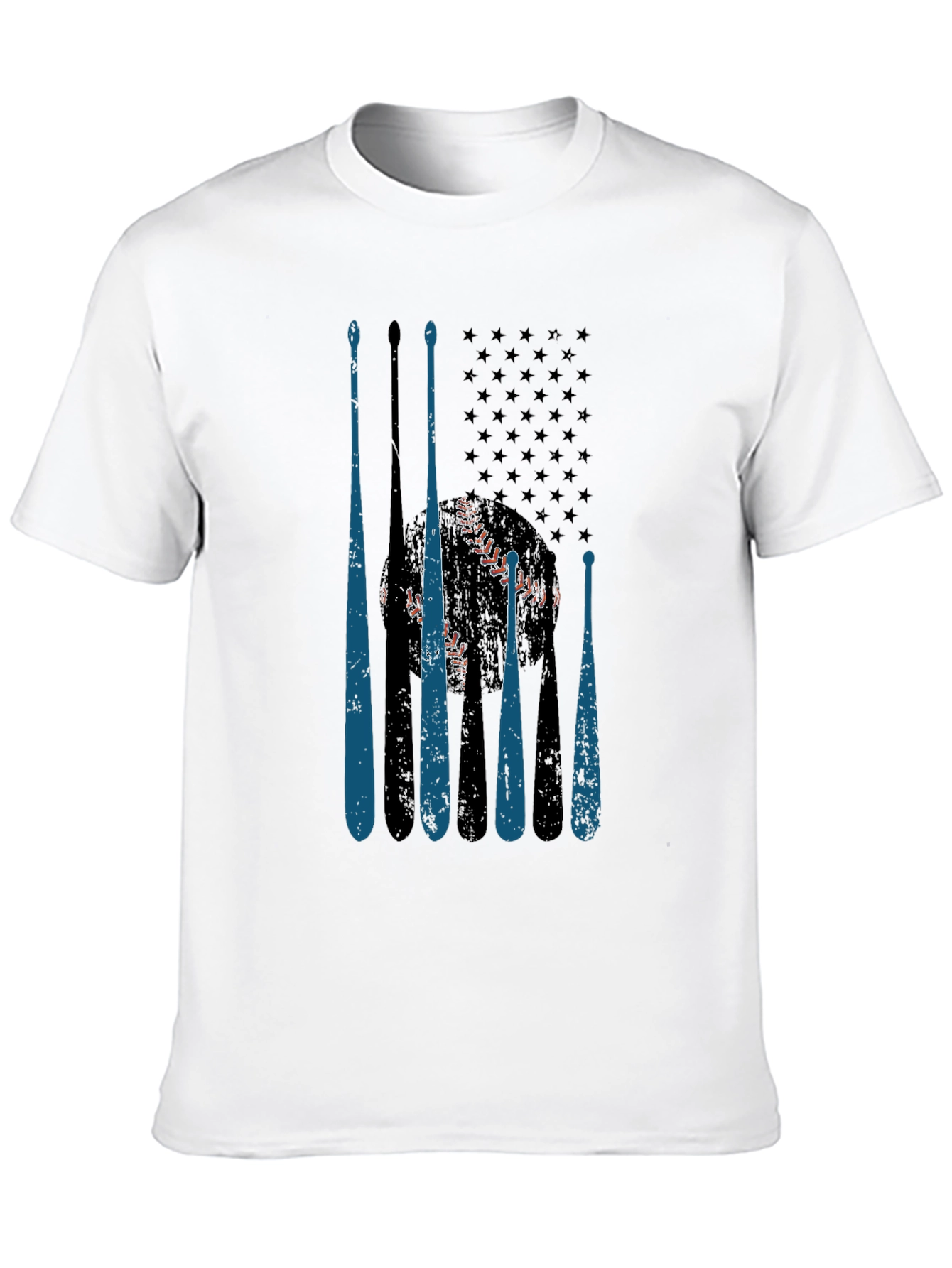 Baseball American Flag T-Shirt
