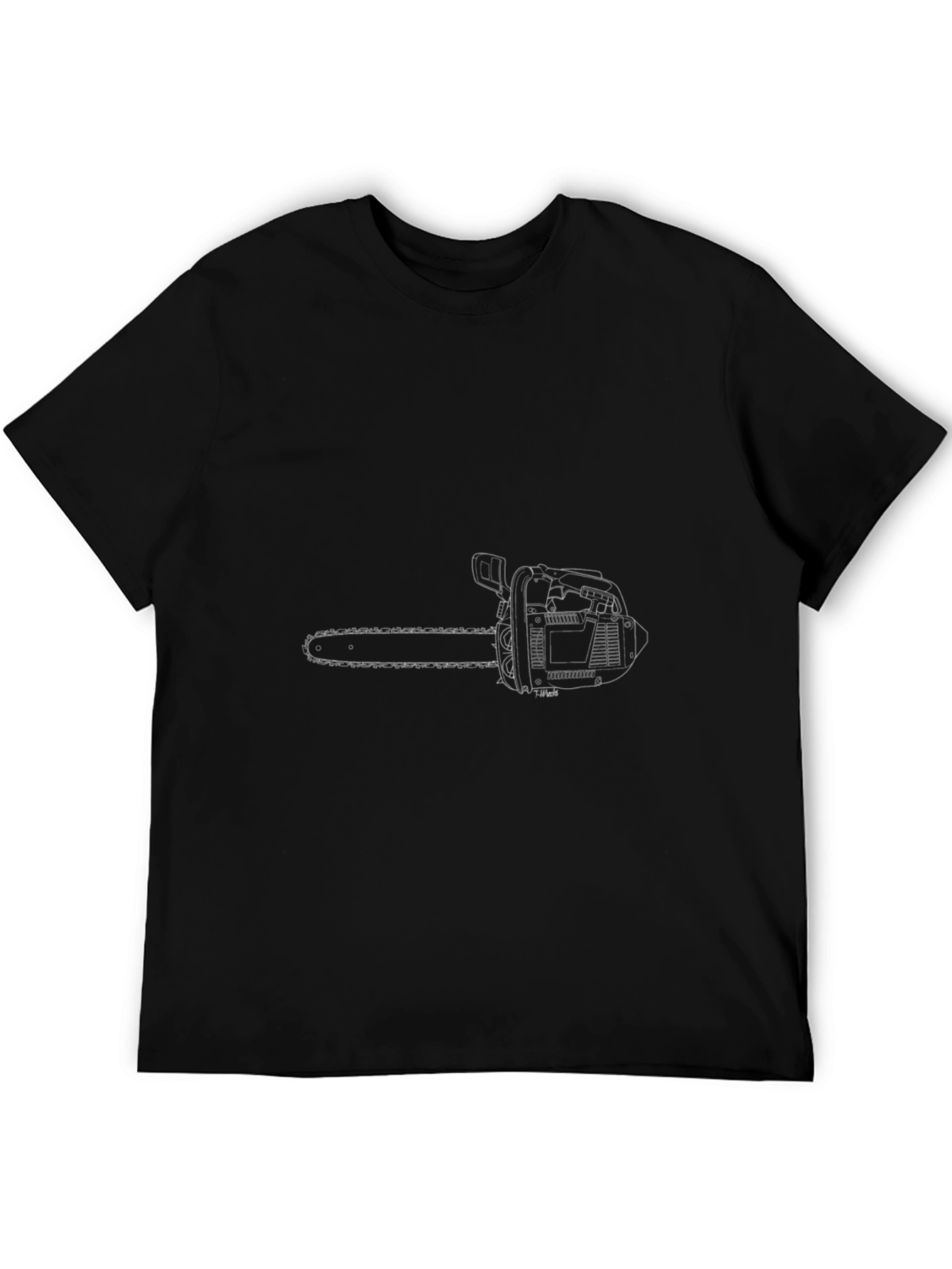 Chainsaw Outline Graphic Tee