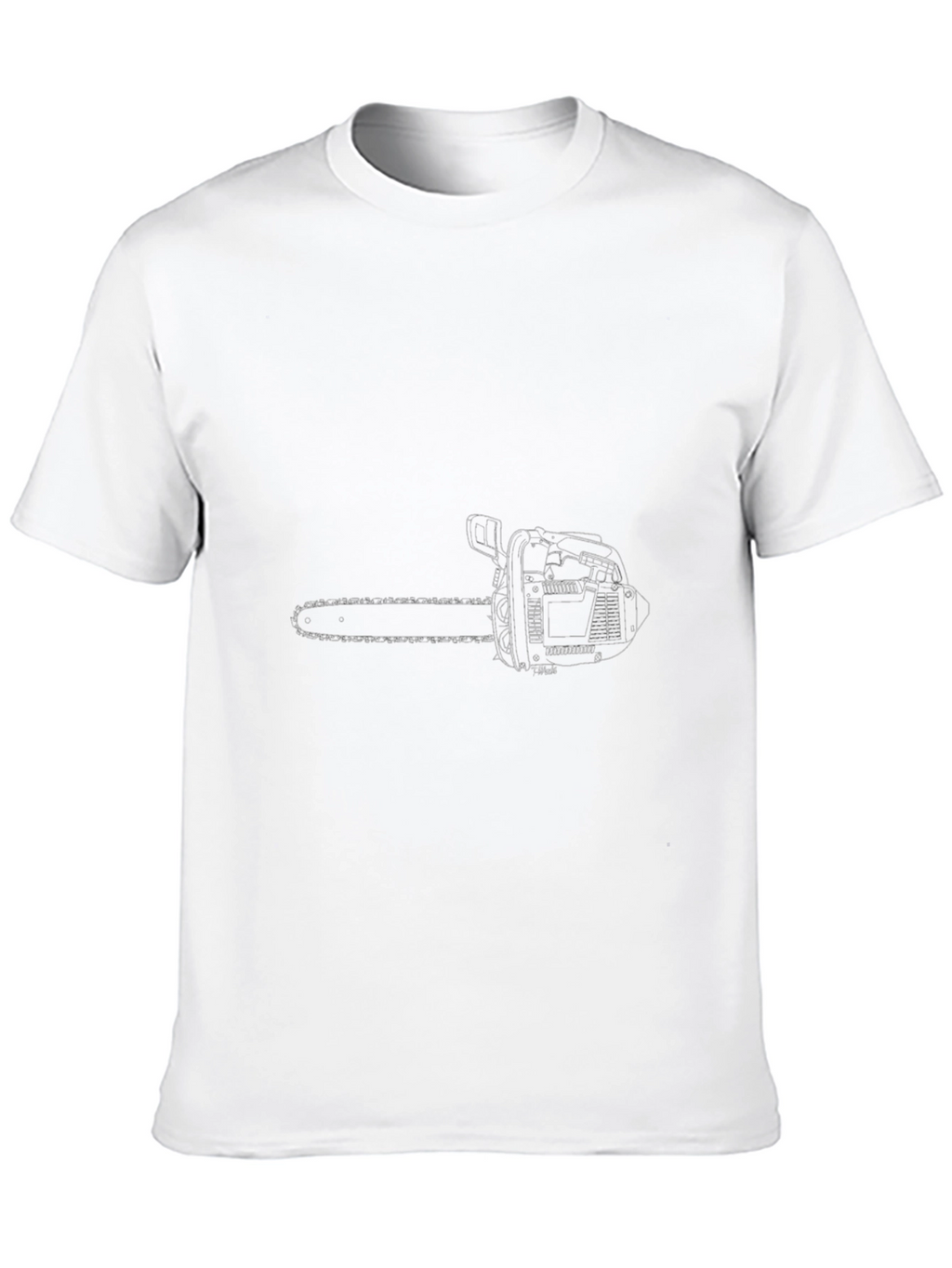 Chainsaw Outline Graphic Tee