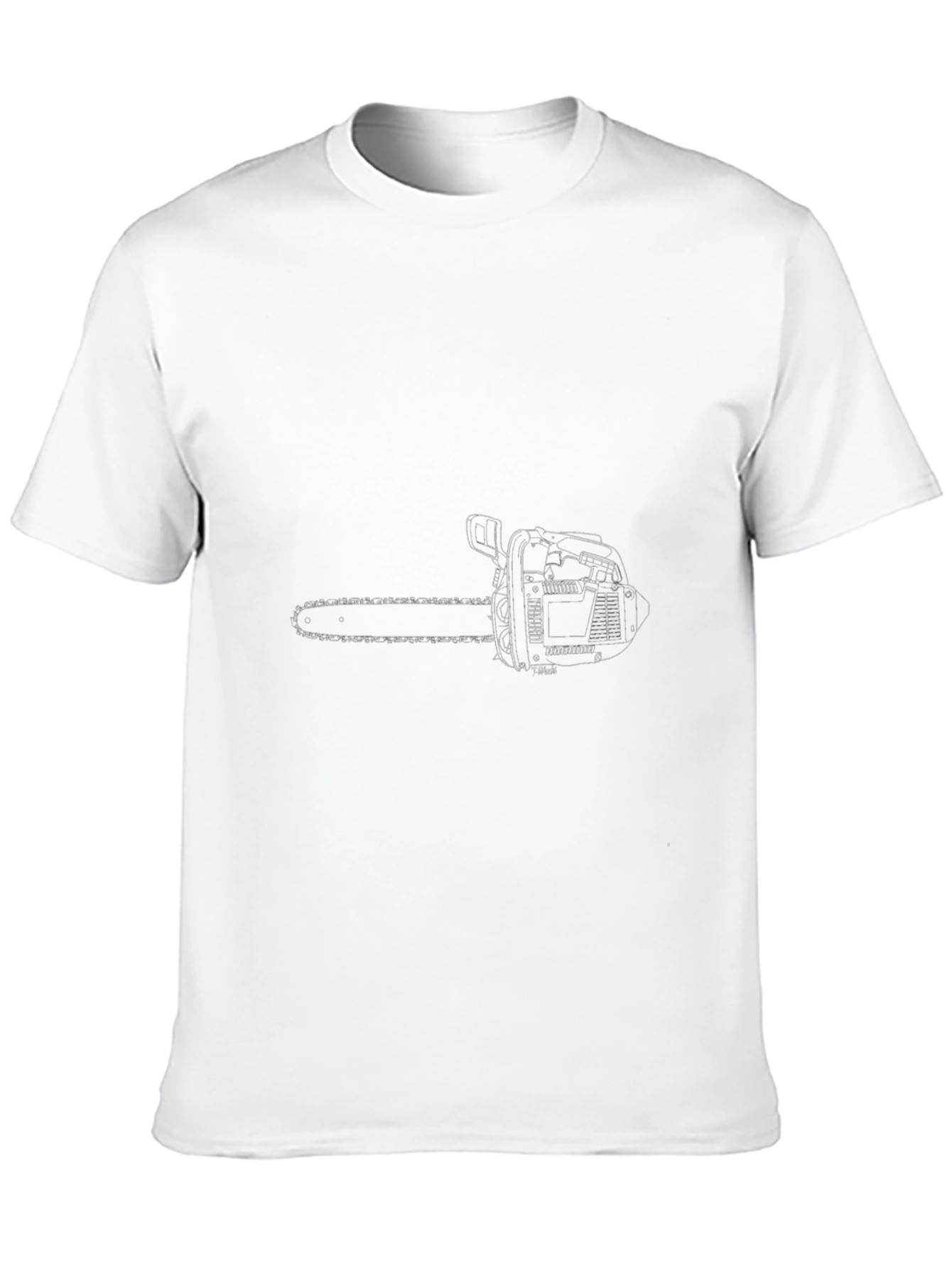 Chainsaw Outline Graphic Tee