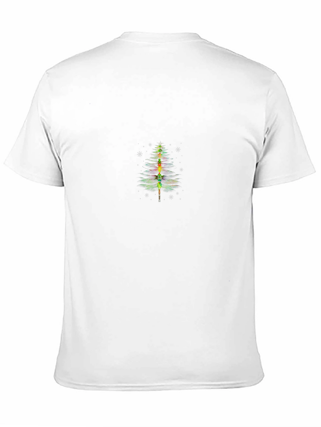 Festive Christmas Tree Graphic Tee - Black