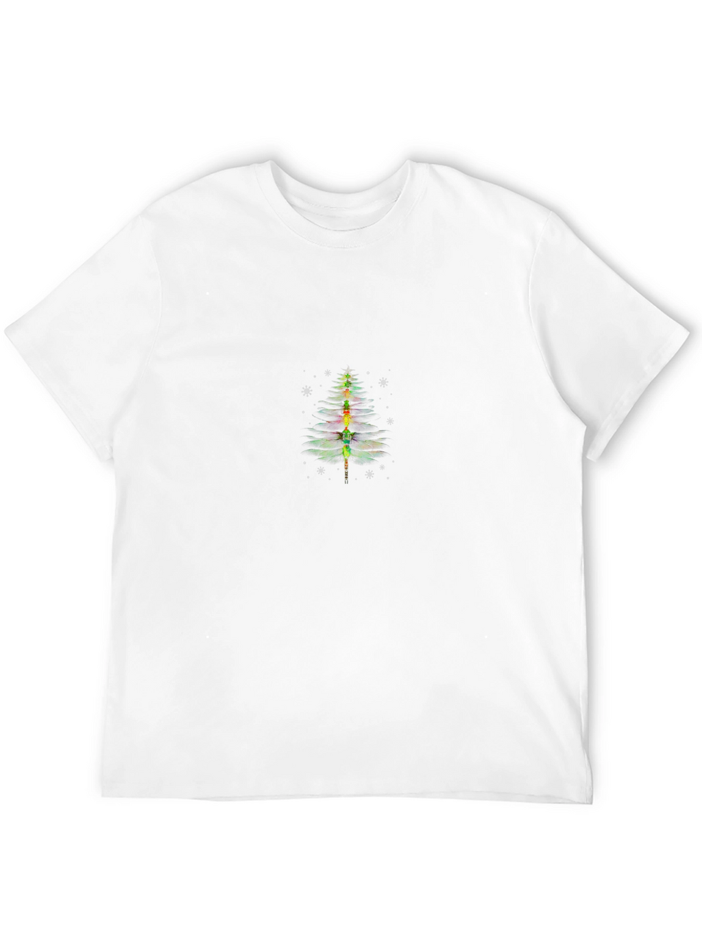 Festive Christmas Tree Graphic Tee - Black