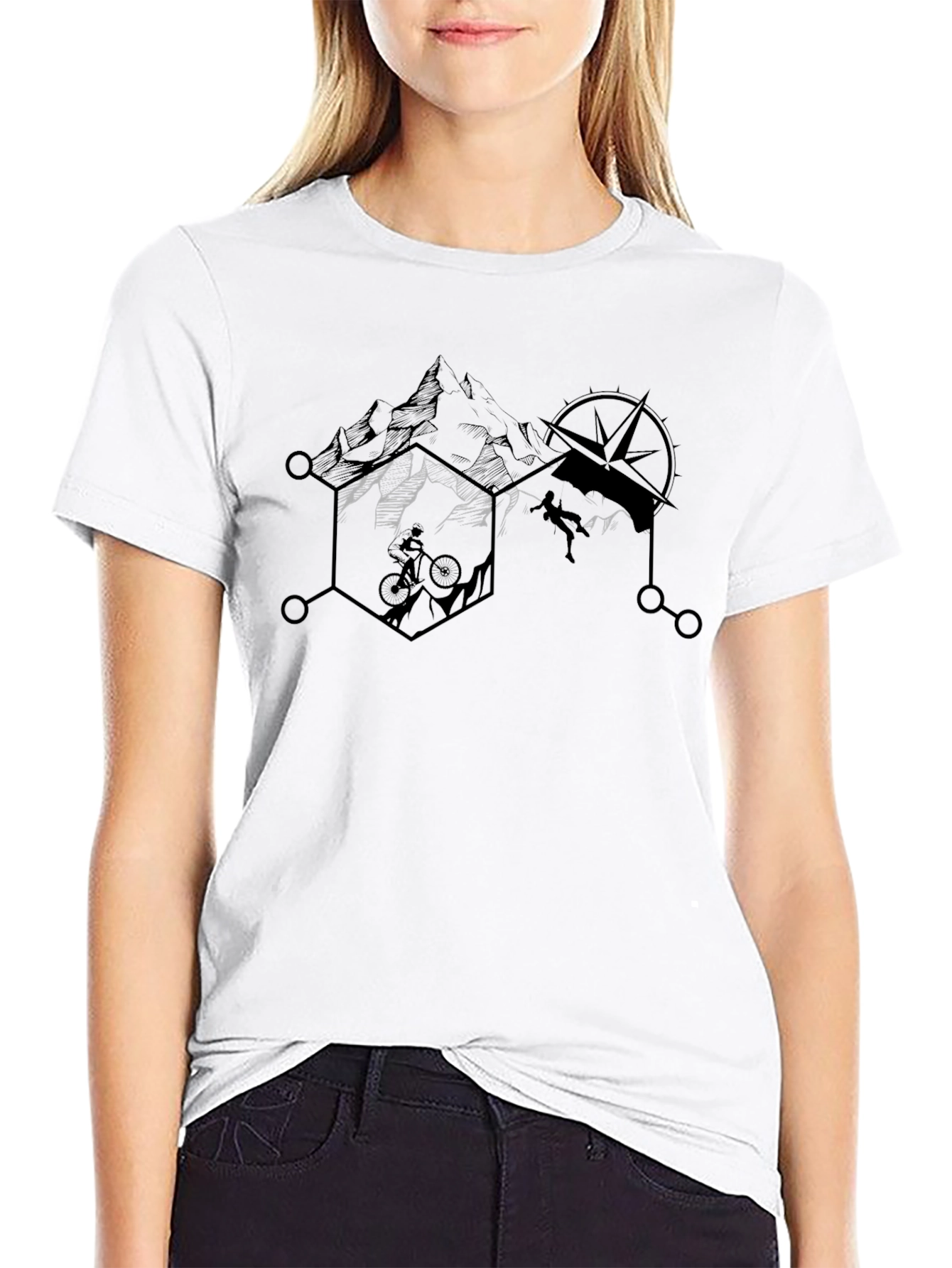 Adventure Design T-Shirt - Mountain Biker & Climber