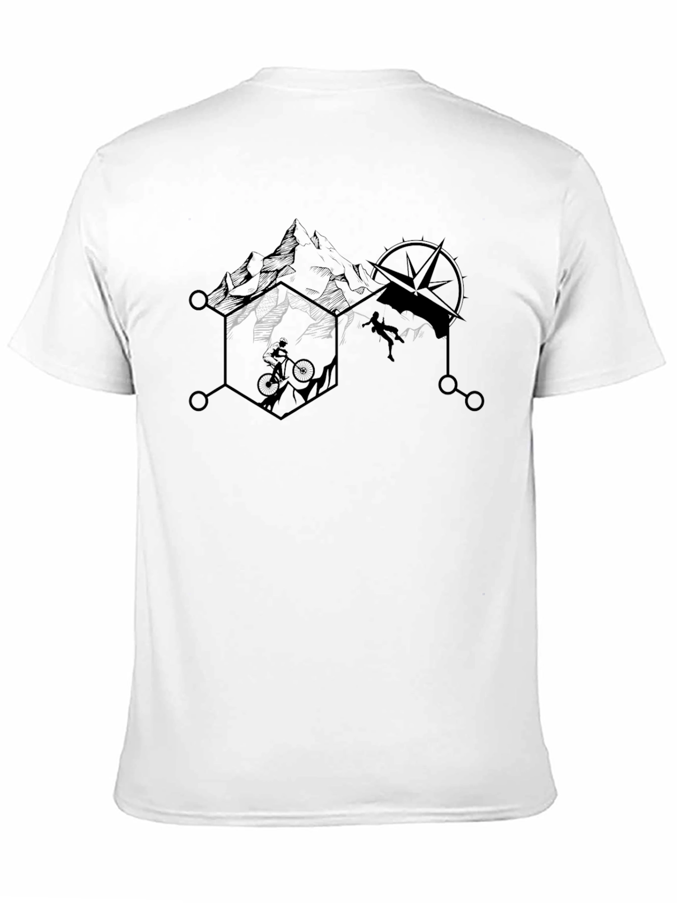 Adventure Design T-Shirt - Mountain Biker & Climber