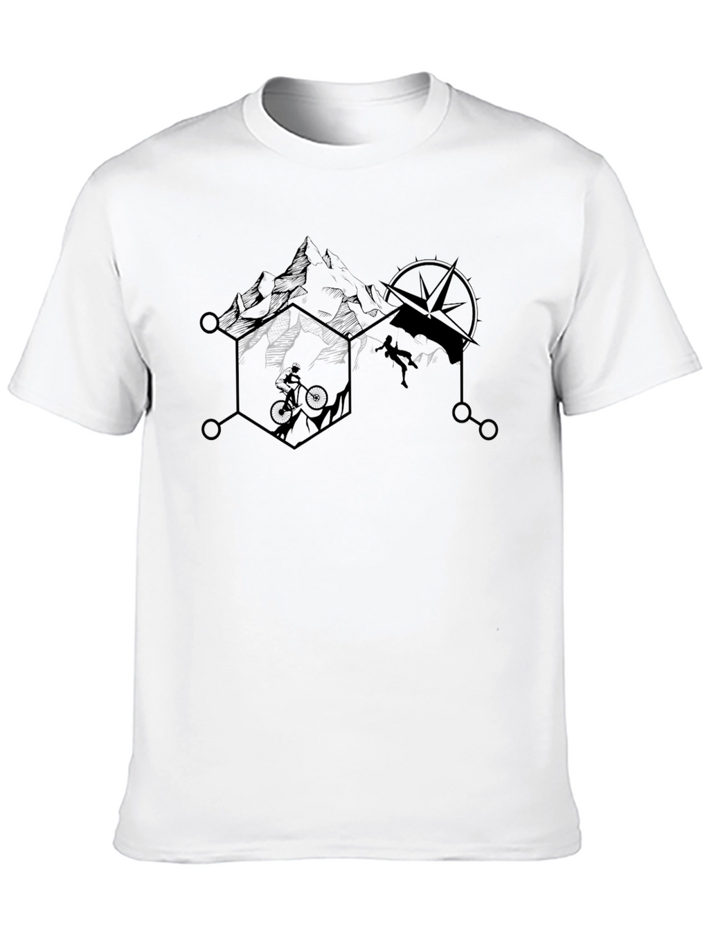 Adventure Design T-Shirt - Mountain Biker & Climber
