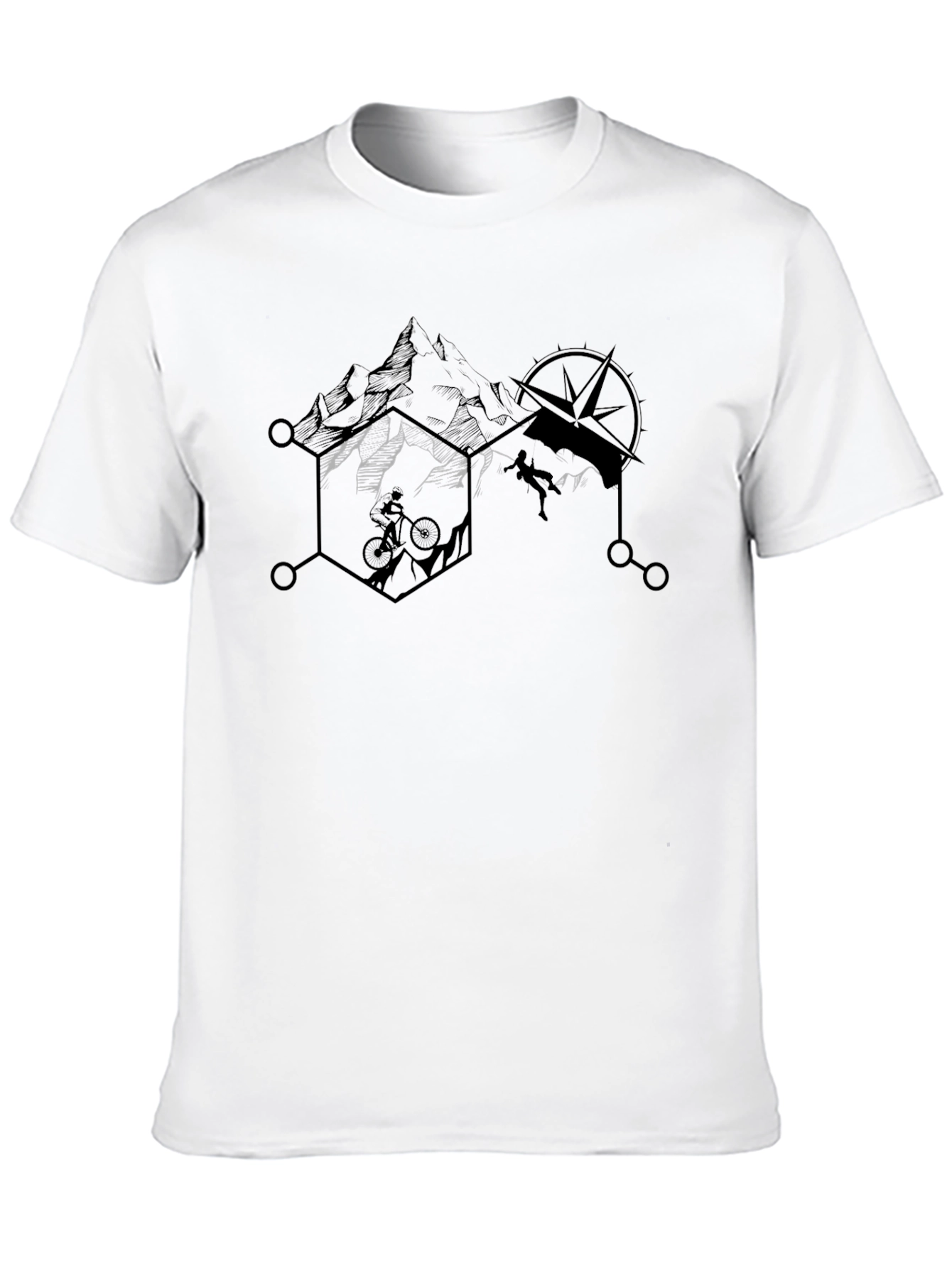 Adventure Design T-Shirt - Mountain Biker & Climber