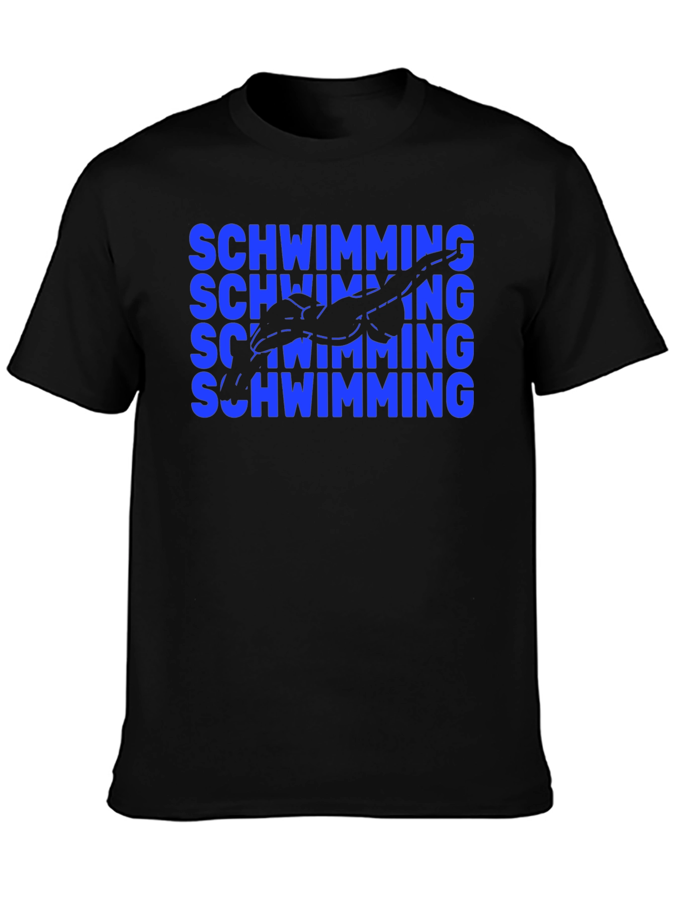 Swimming T-Shirt - Blue Swimmer Design Tee
