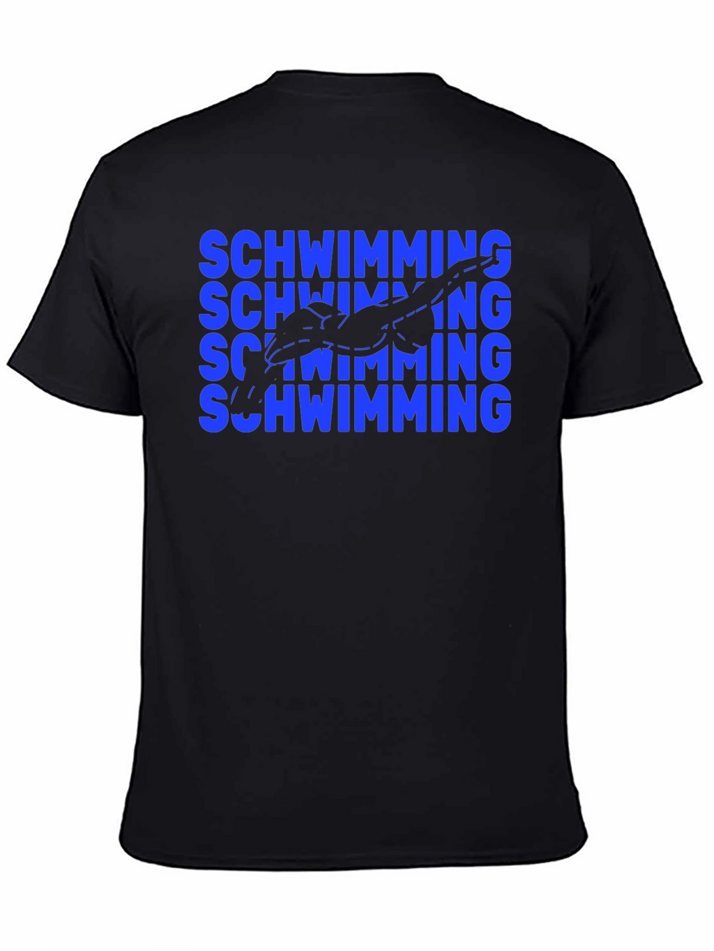 Swimming T-Shirt - Blue Swimmer Design Tee