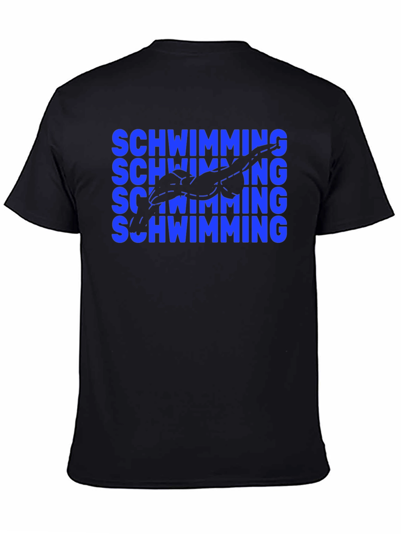 Swimming T-Shirt - Blue Swimmer Design Tee