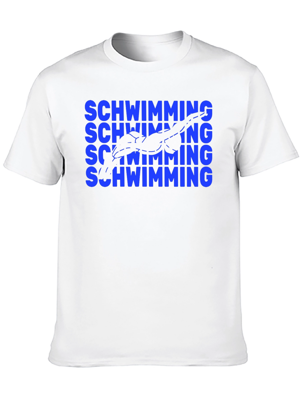 Swimming T-Shirt - Blue Swimmer Design Tee