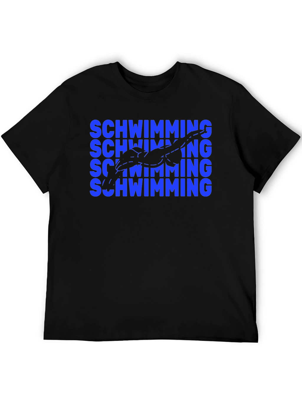 Swimming T-Shirt - Blue Swimmer Design Tee