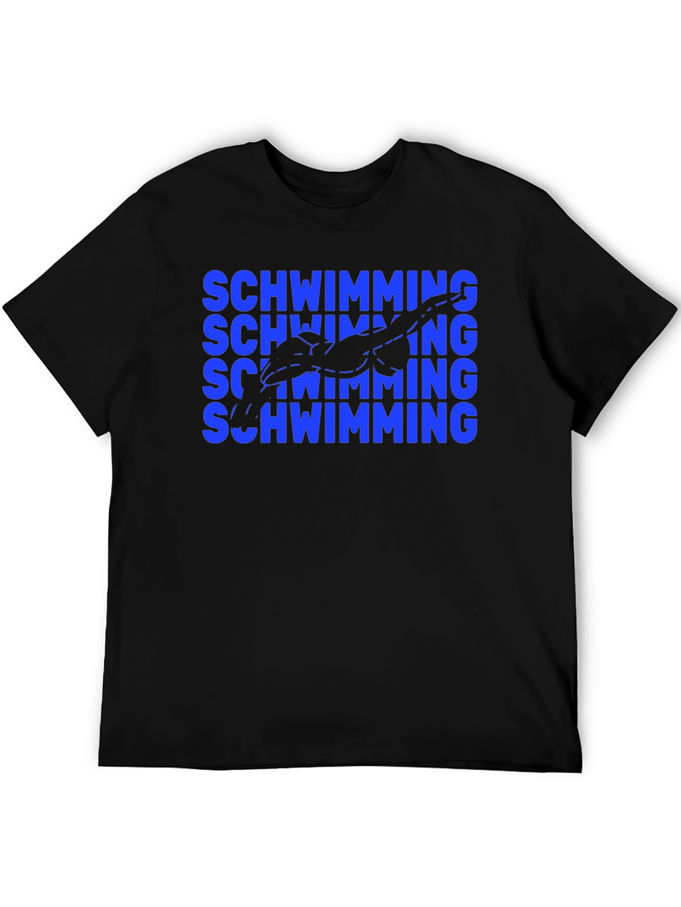 Swimming T-Shirt - Blue Swimmer Design Tee
