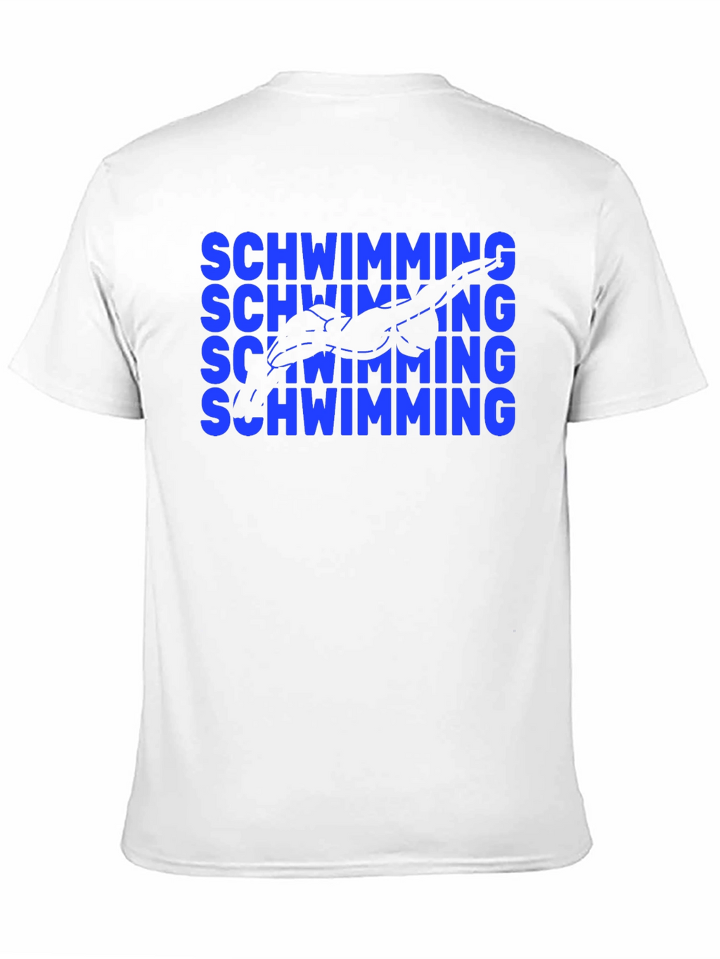 Swimming T-Shirt - Blue Swimmer Design Tee