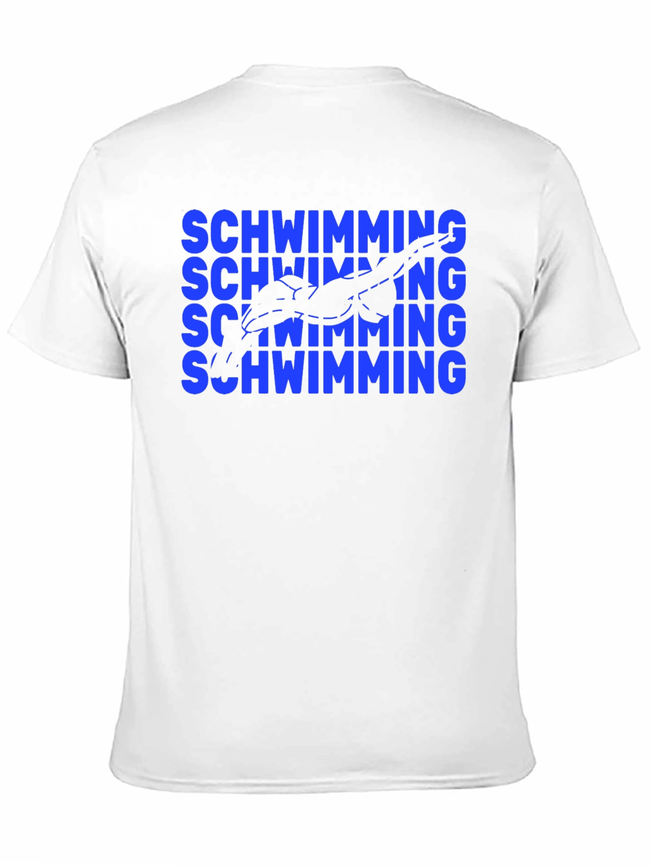 Swimming T-Shirt - Blue Swimmer Design Tee