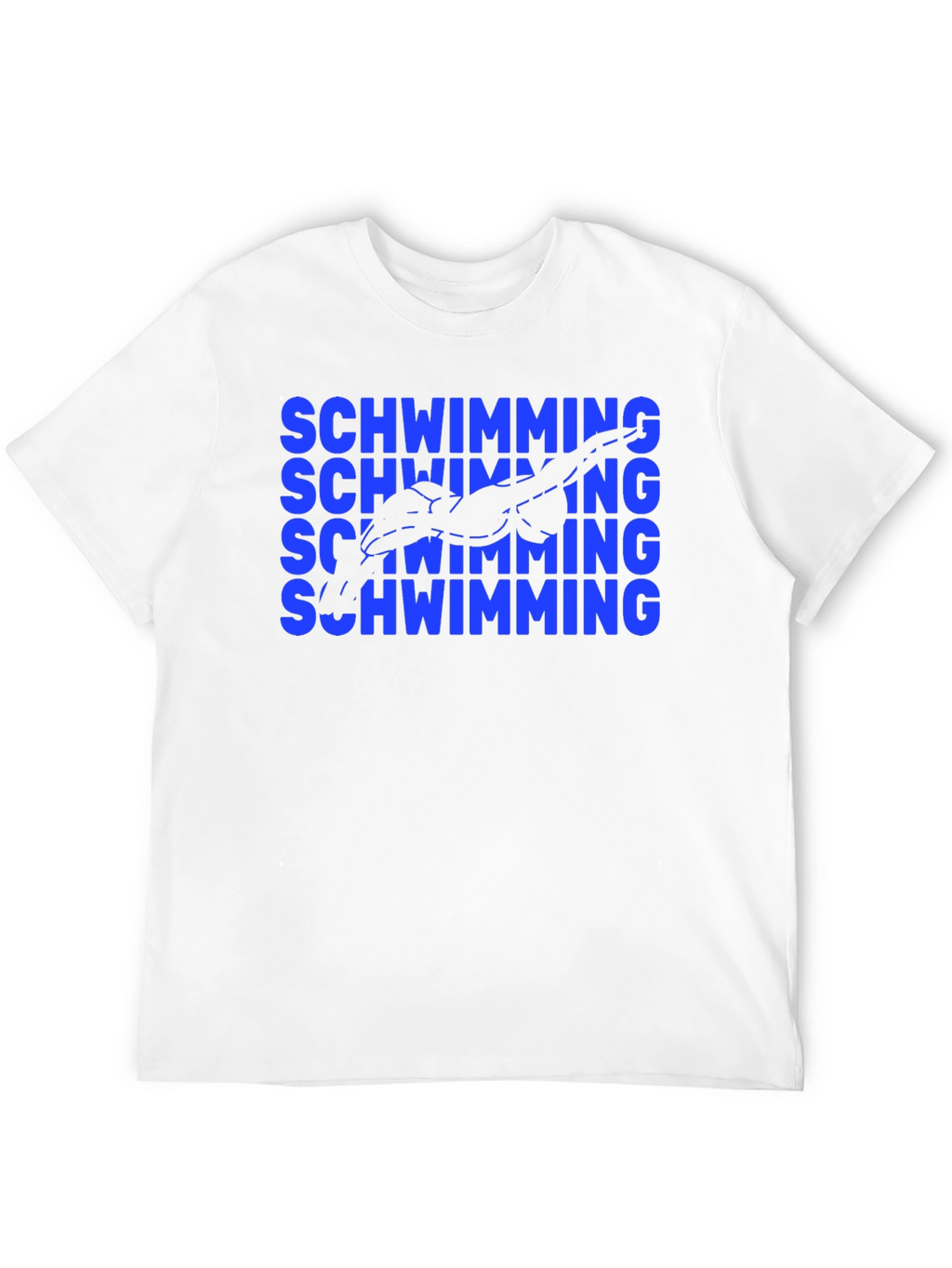 Swimming T-Shirt - Blue Swimmer Design Tee