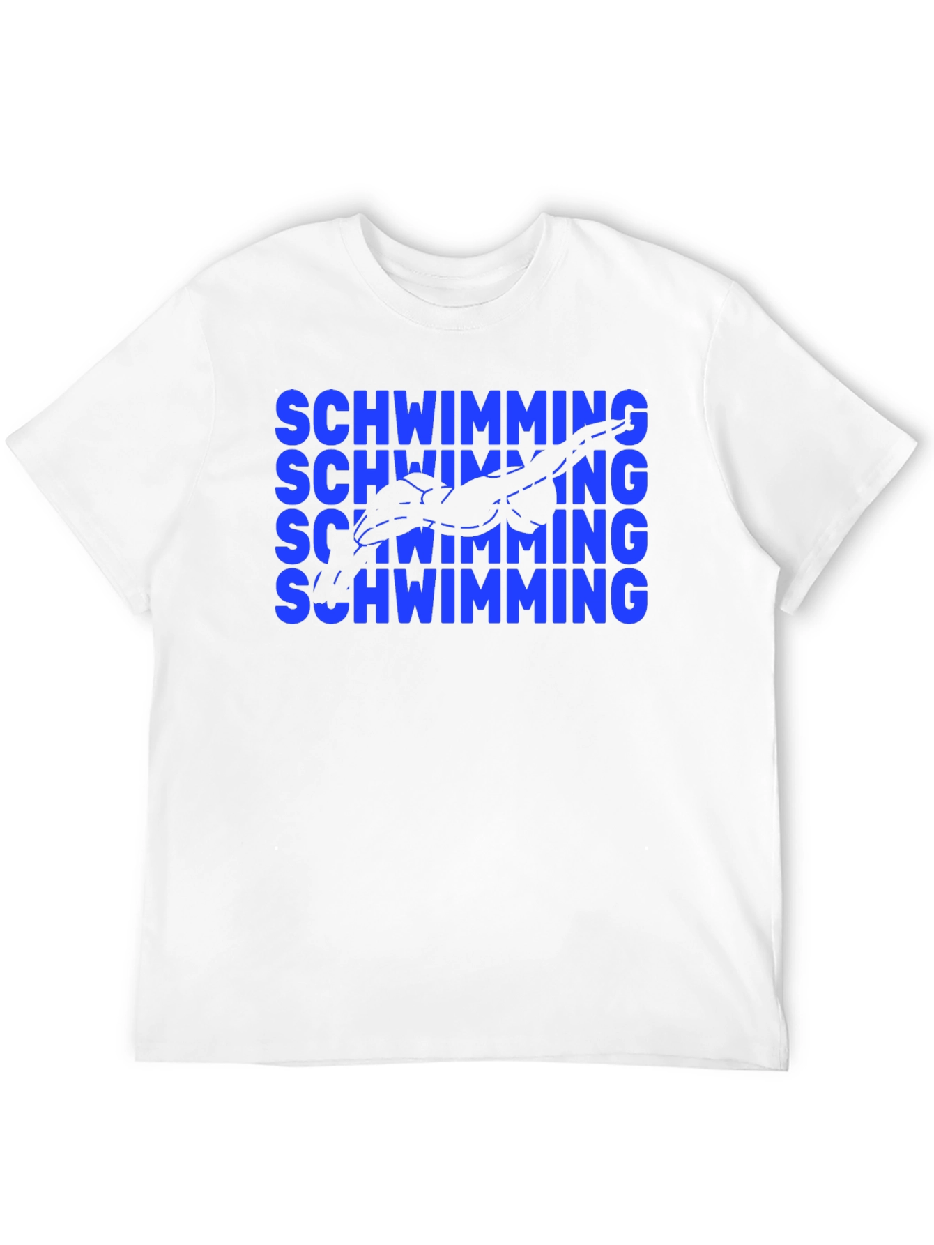 Swimming T-Shirt - Blue Swimmer Design Tee