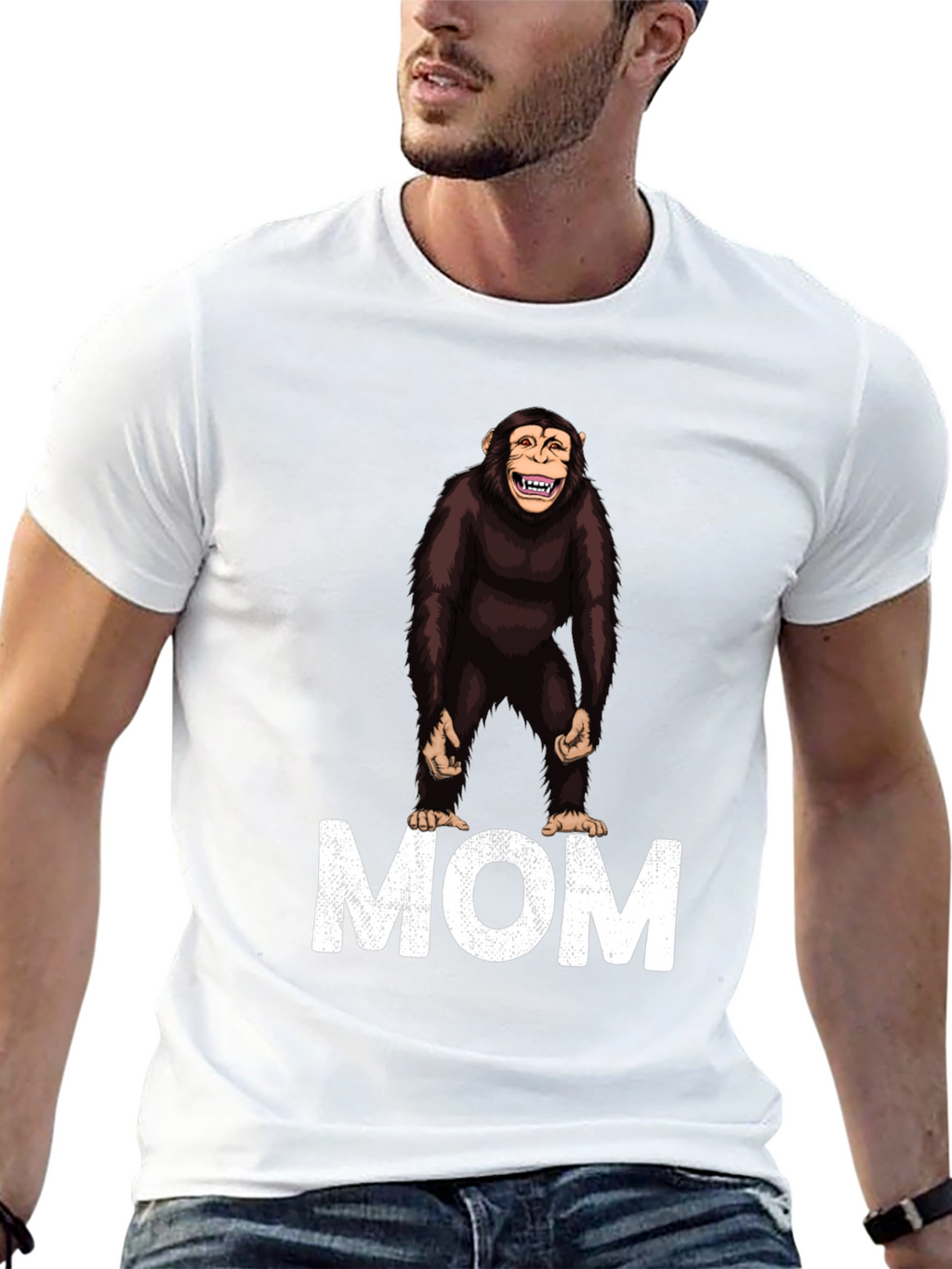Chimpanzee Mom Graphic T-Shirt - Unique Design