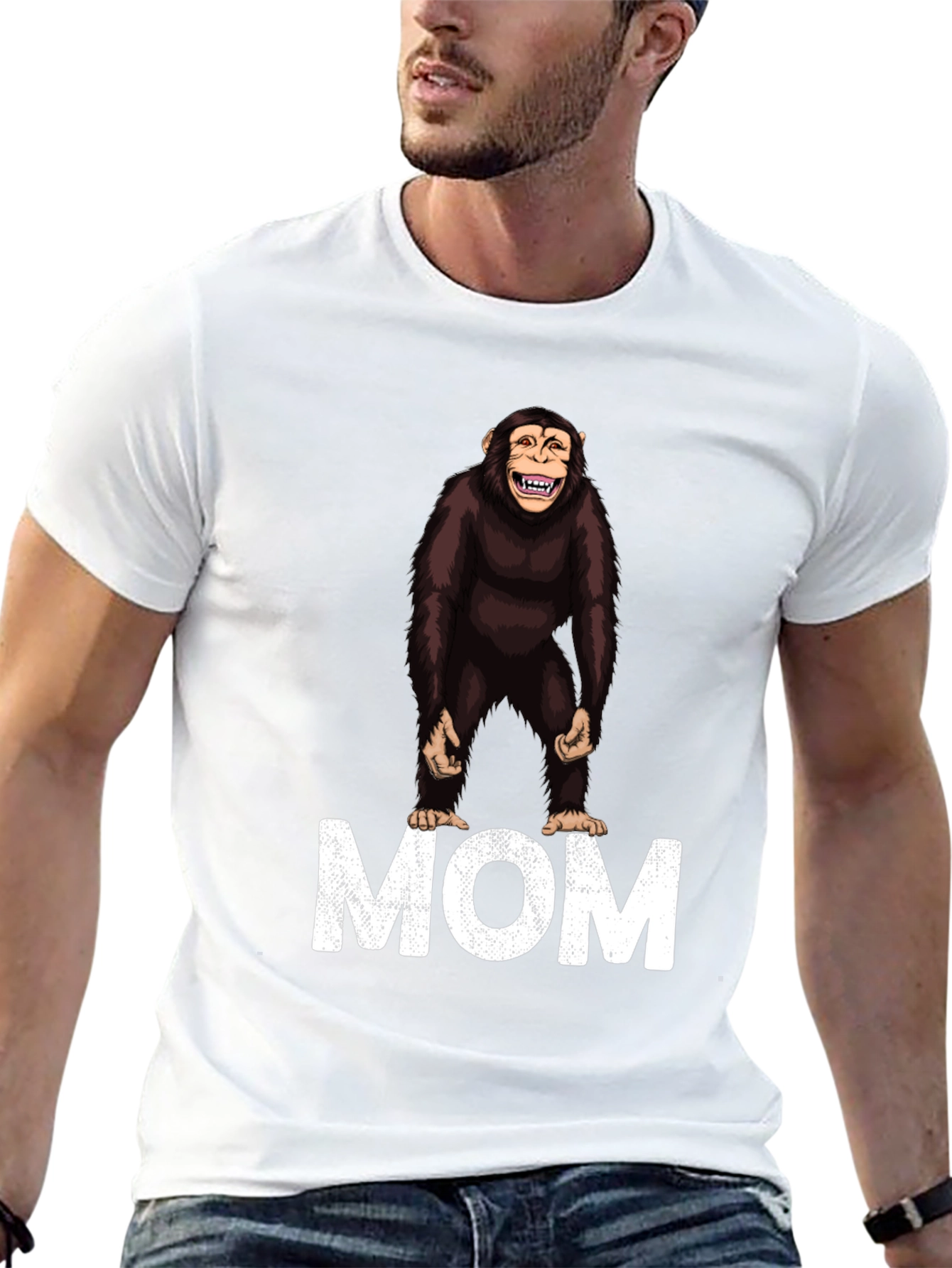 Chimpanzee Mom Graphic T-Shirt - Unique Design