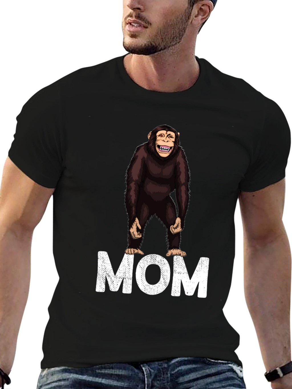 Chimpanzee Mom Graphic T-Shirt - Unique Design
