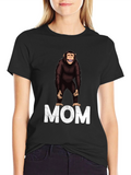 Chimpanzee Mom Graphic T-Shirt - Unique Design