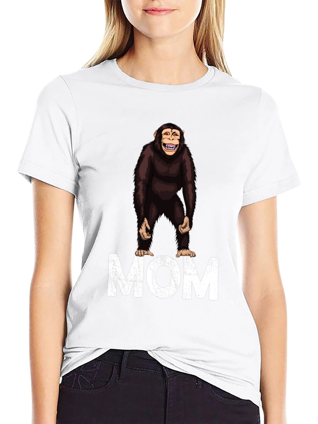 Chimpanzee Mom Graphic T-Shirt - Unique Design