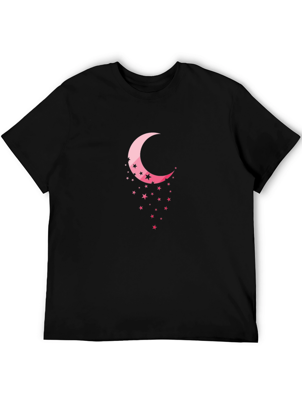 Crescent Moon & Stars Black T-Shirt