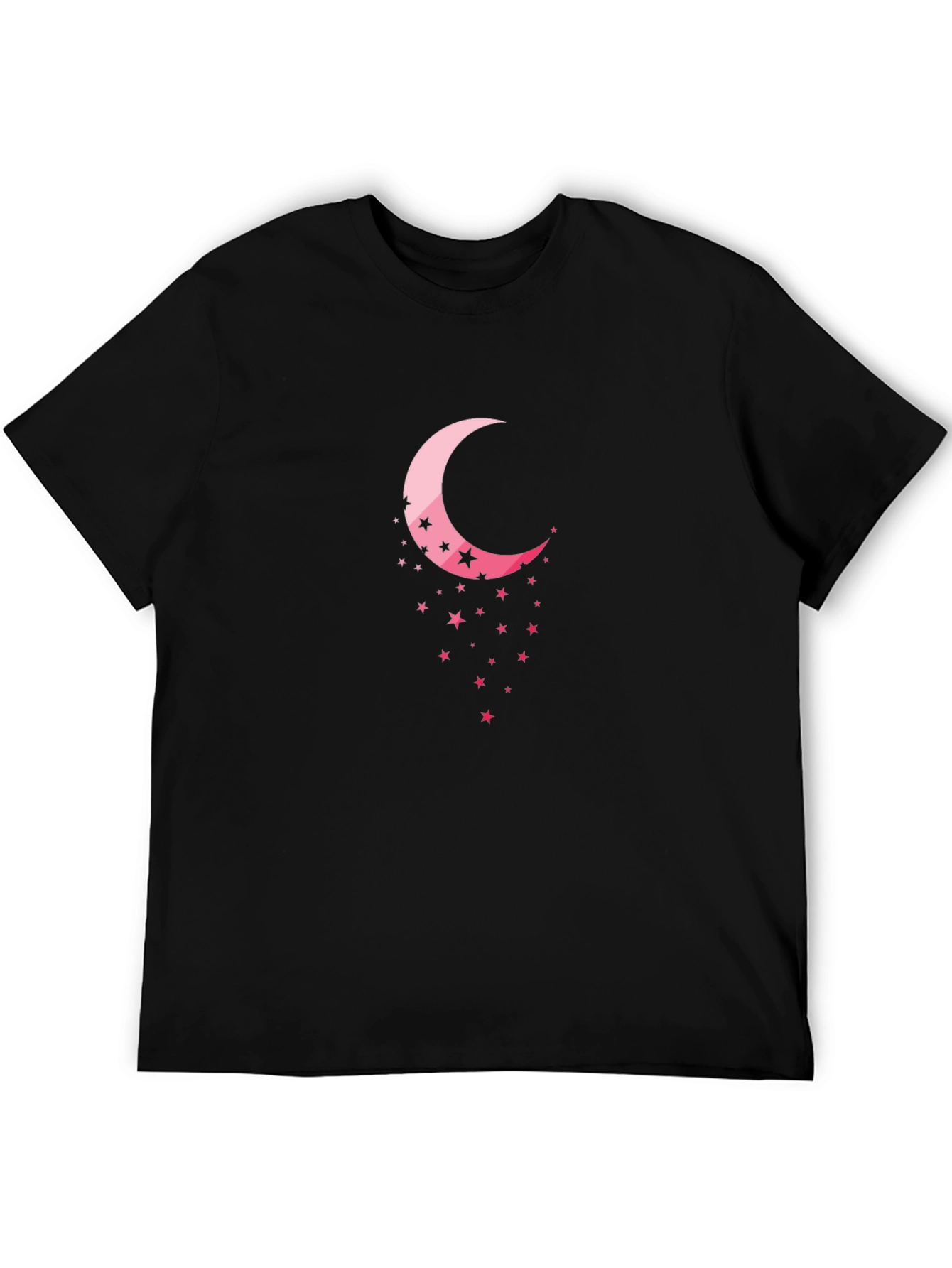 Crescent Moon & Stars Black T-Shirt