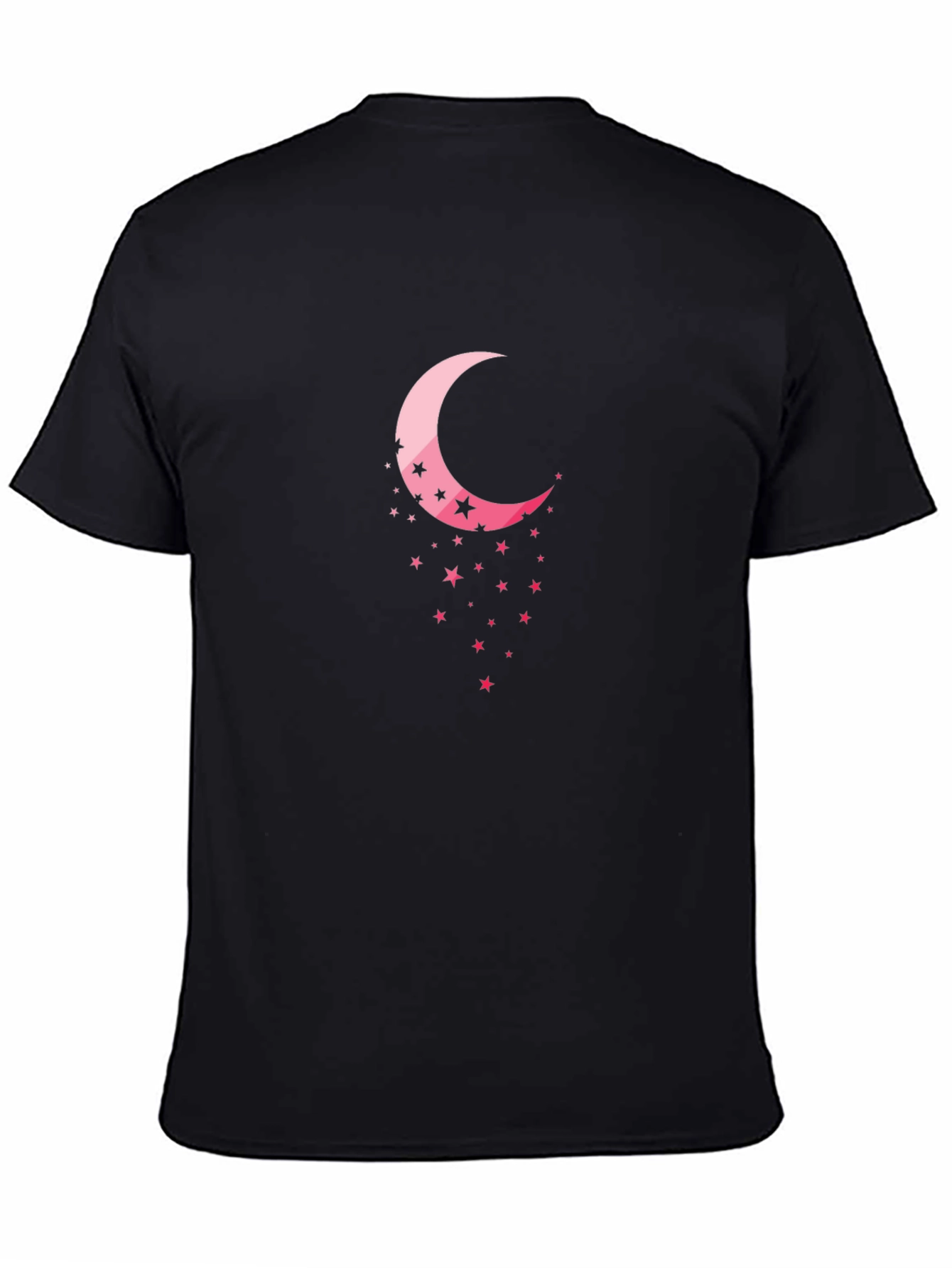 Crescent Moon & Stars Black T-Shirt