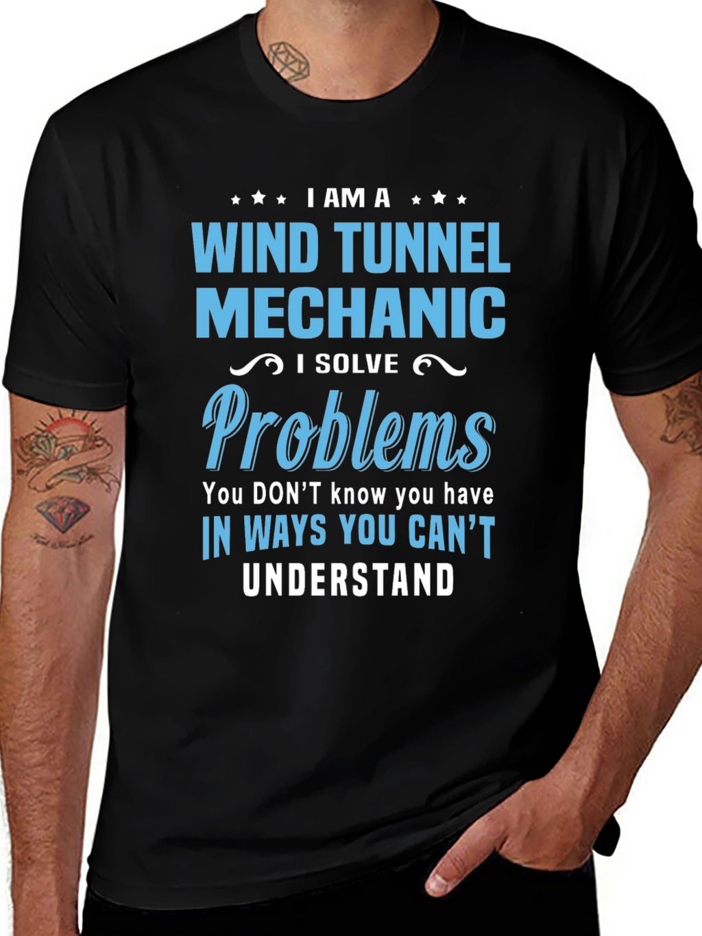 Wind Tunnel Mechanic T-Shirt - Solve Problems Tee