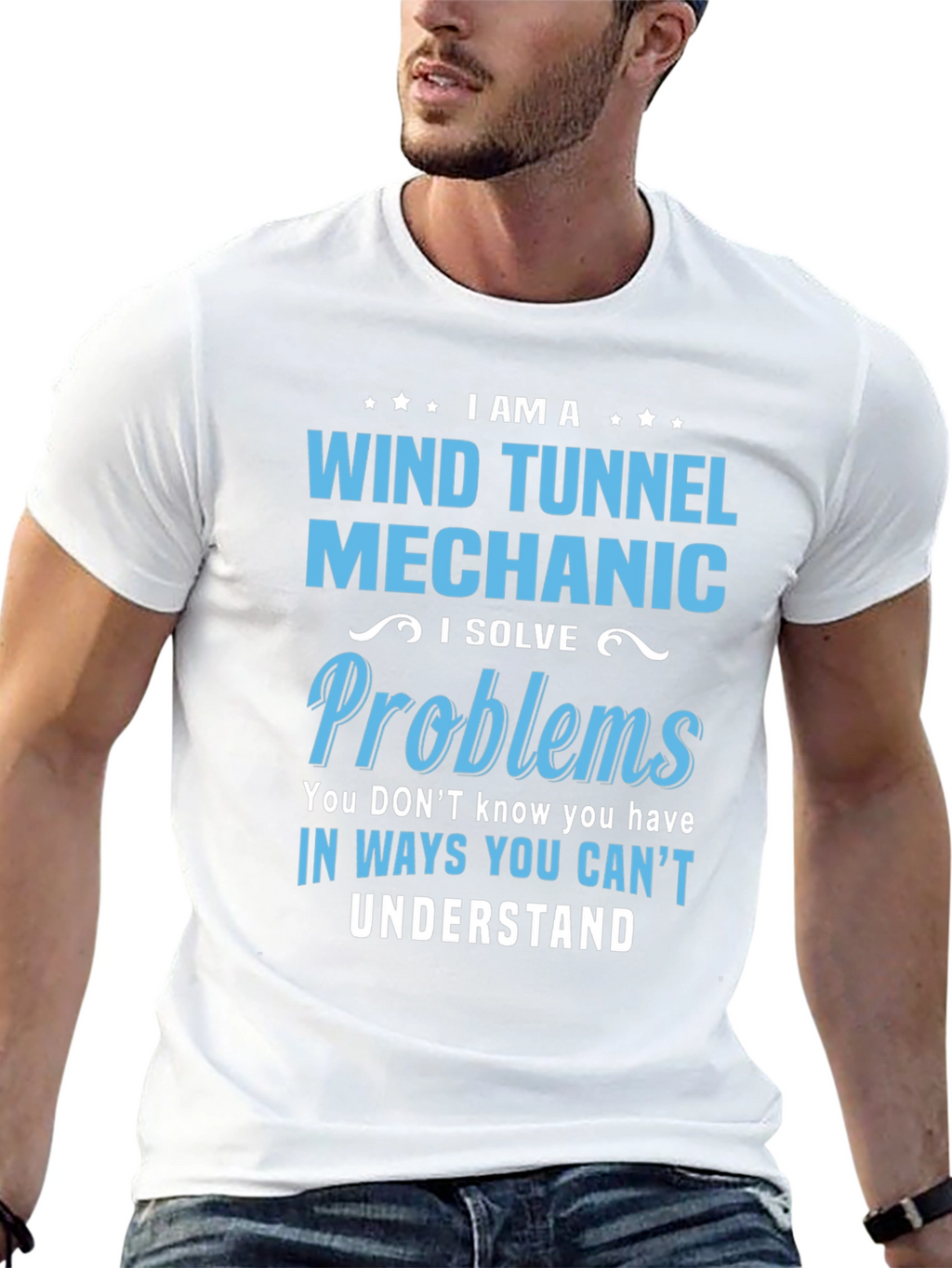 Wind Tunnel Mechanic T-Shirt - Solve Problems Tee