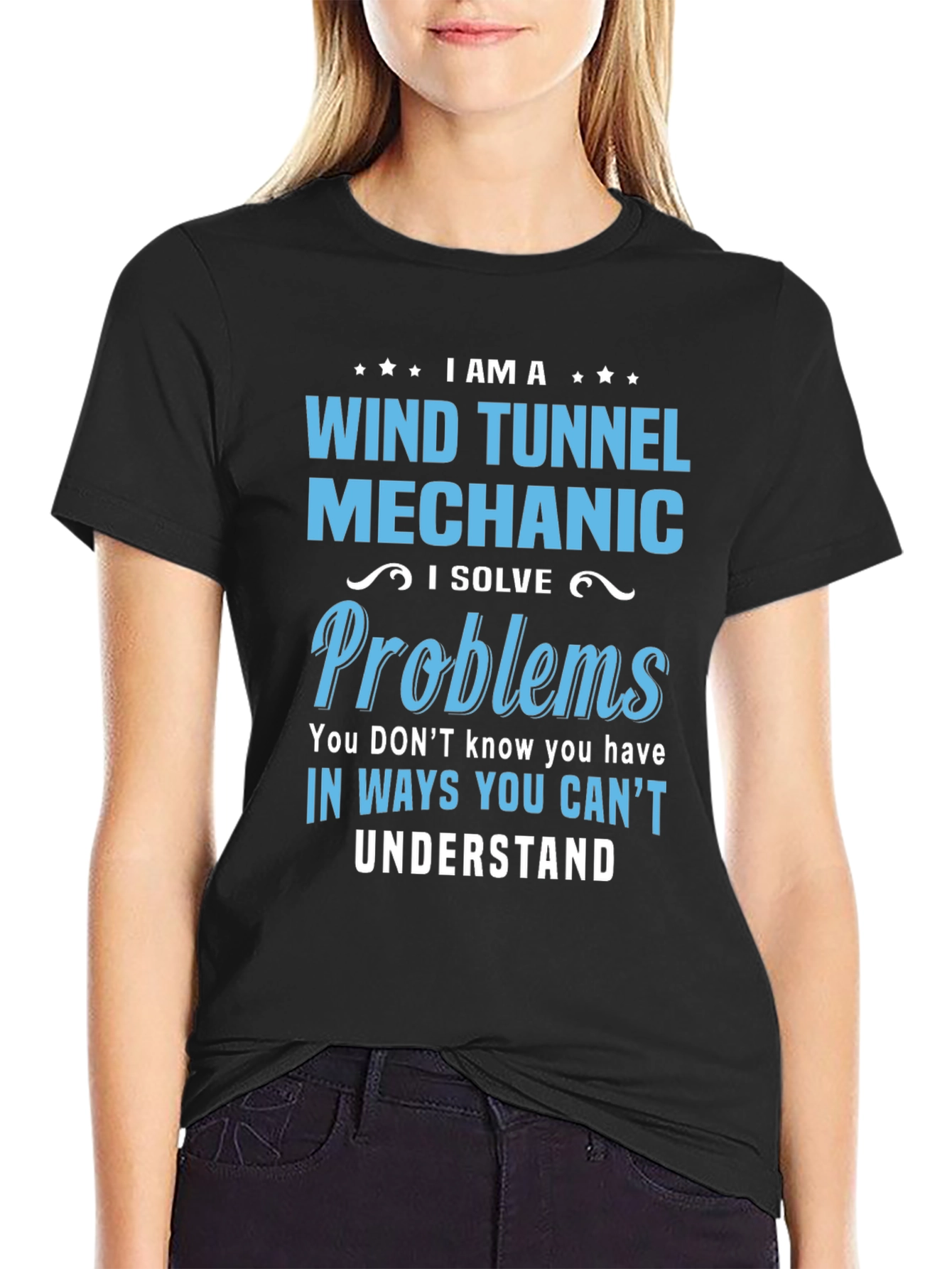 Wind Tunnel Mechanic T-Shirt - Solve Problems Tee
