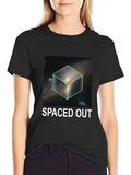 Spaced Out Galaxy Cube Graphic T-Shirt