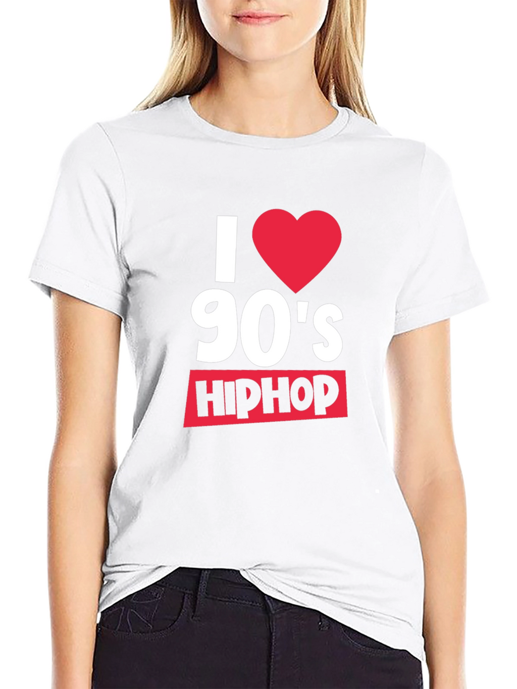 I Heart 90s Hip Hop Black T-Shirt