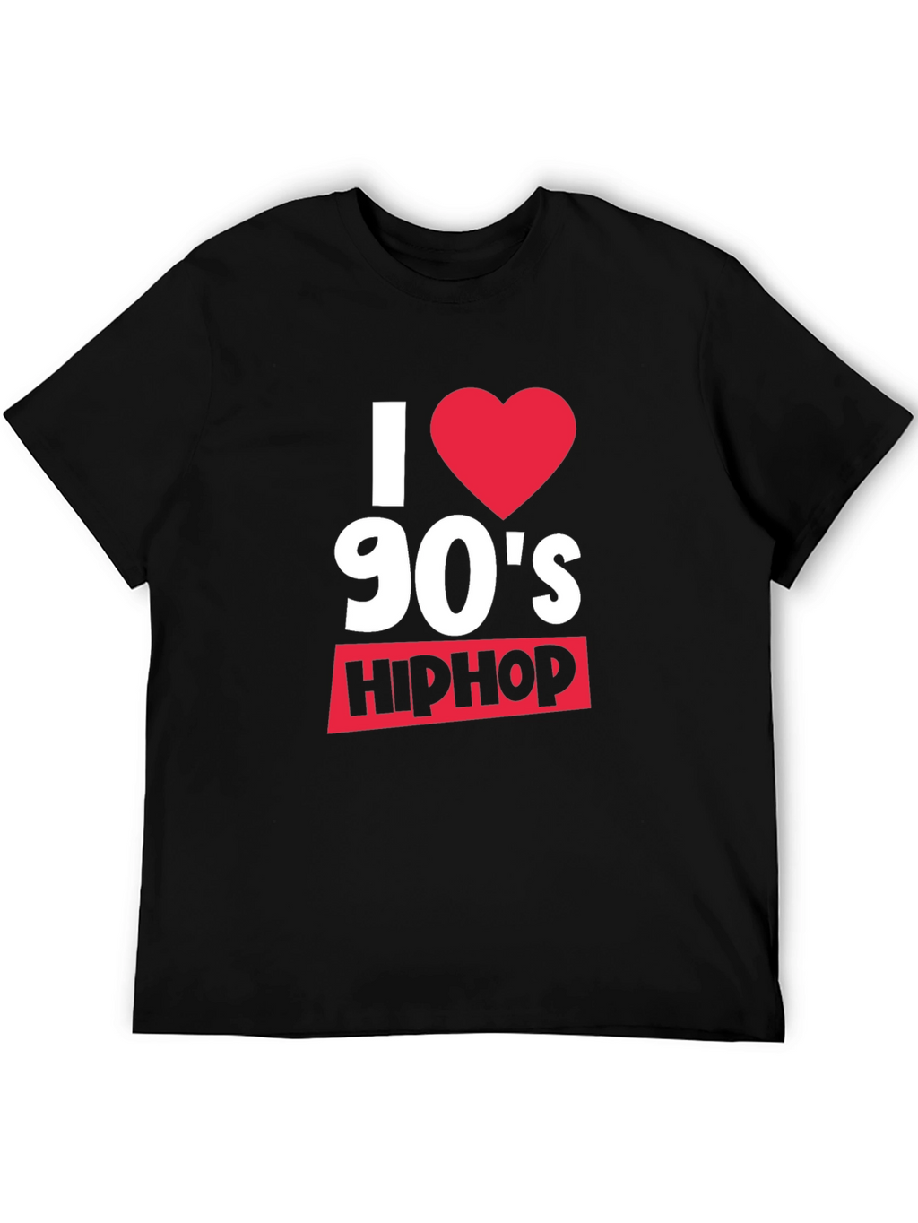 I Heart 90s Hip Hop Black T-Shirt