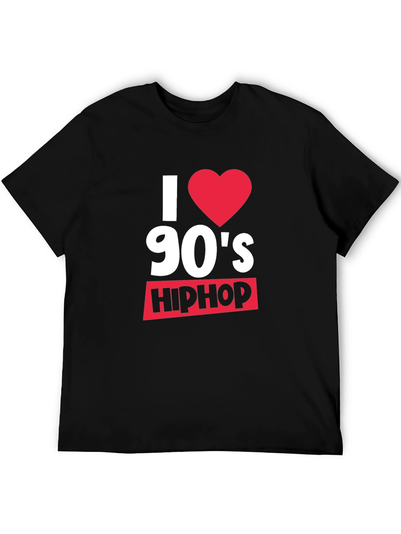 I Heart 90s Hip Hop Black T-Shirt