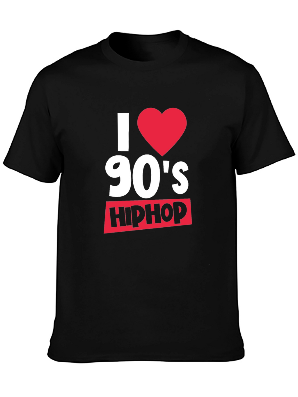 I Heart 90s Hip Hop Black T-Shirt