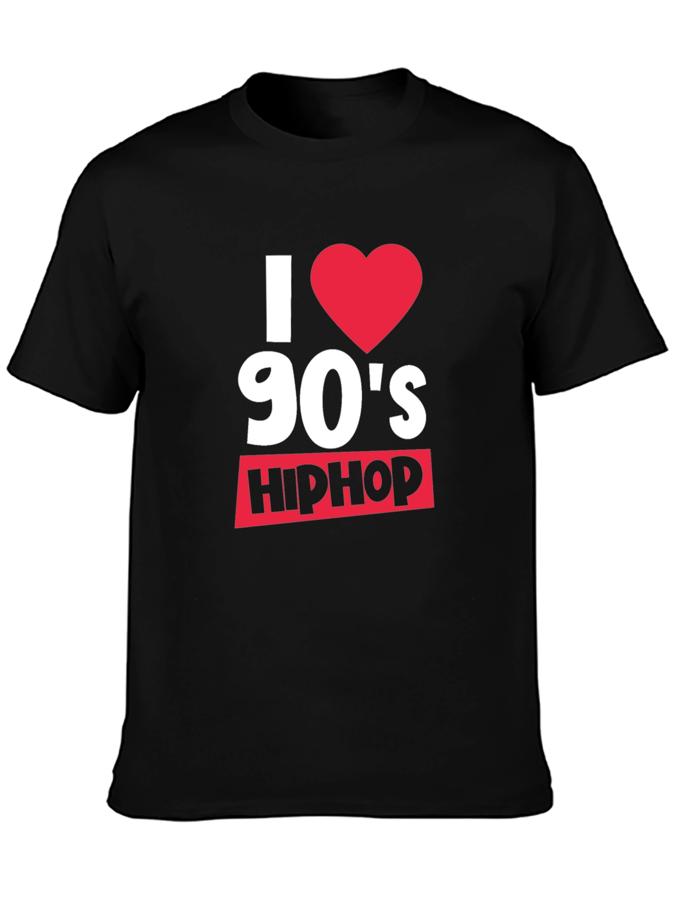 I Heart 90s Hip Hop Black T-Shirt