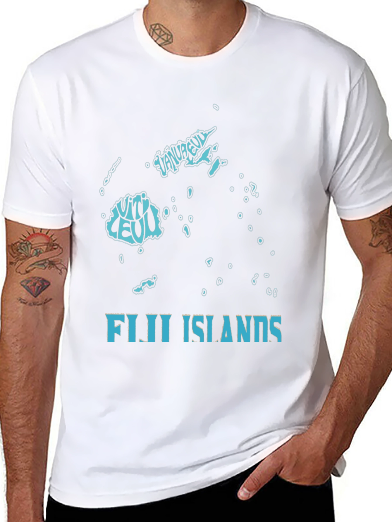 Fiji Islands Map Graphic T-Shirt