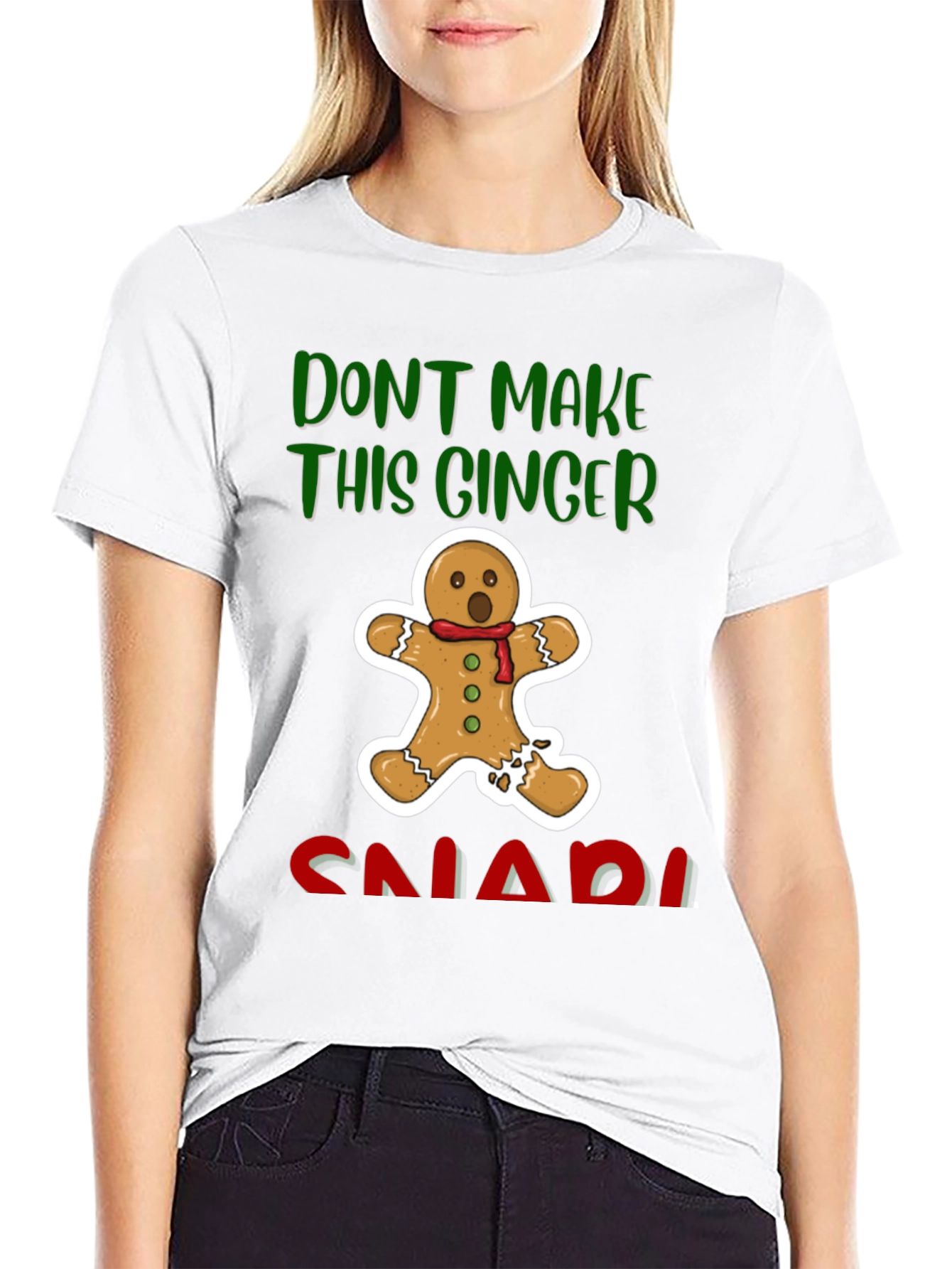 Gingerbread Man T-Shirt - Dont Make This Ginger Snap
