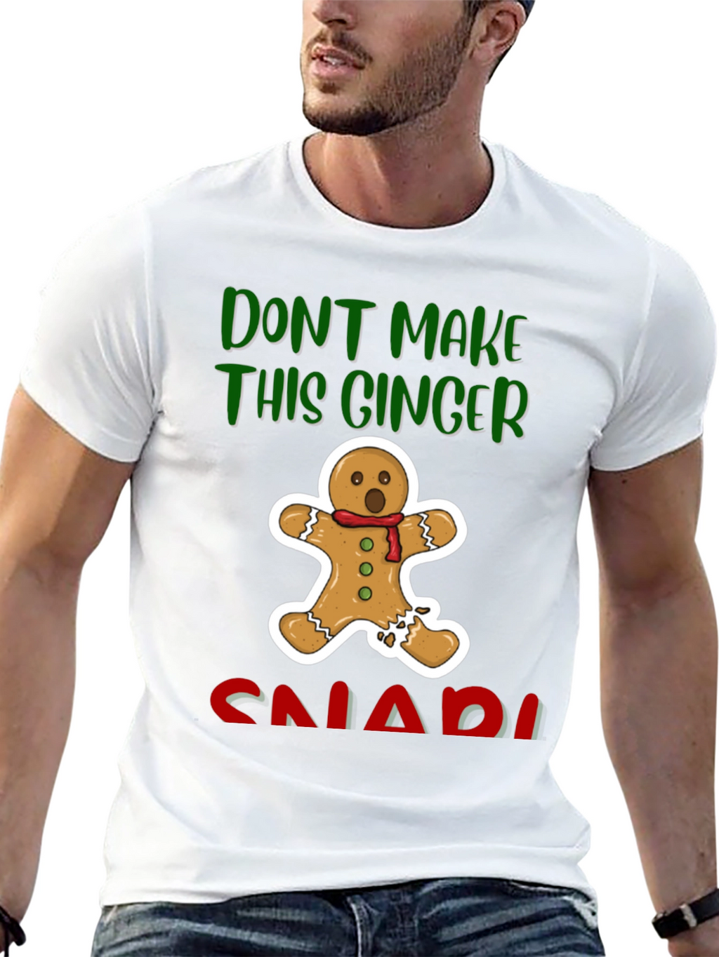 Gingerbread Man T-Shirt - Dont Make This Ginger Snap
