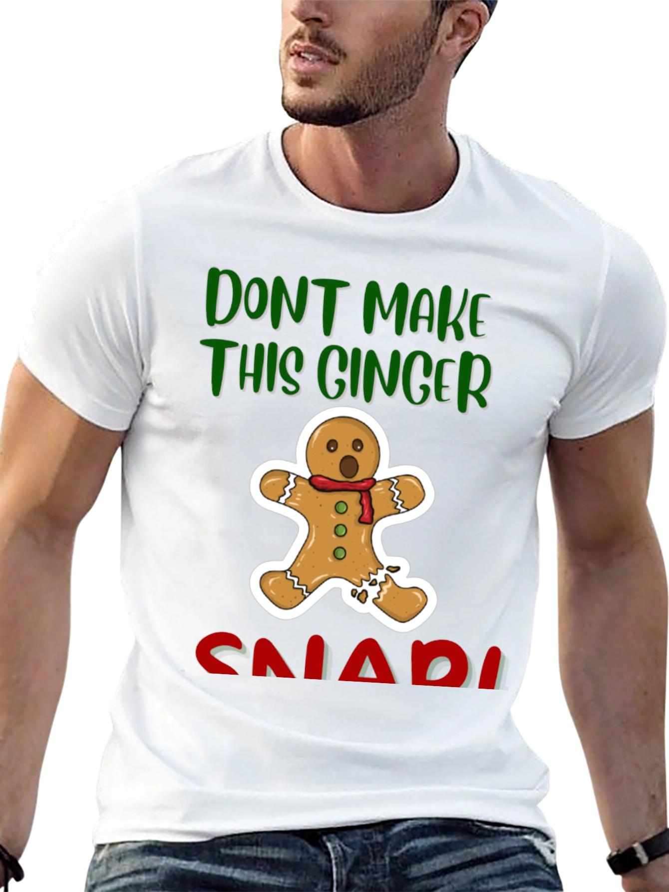 Gingerbread Man T-Shirt - Dont Make This Ginger Snap
