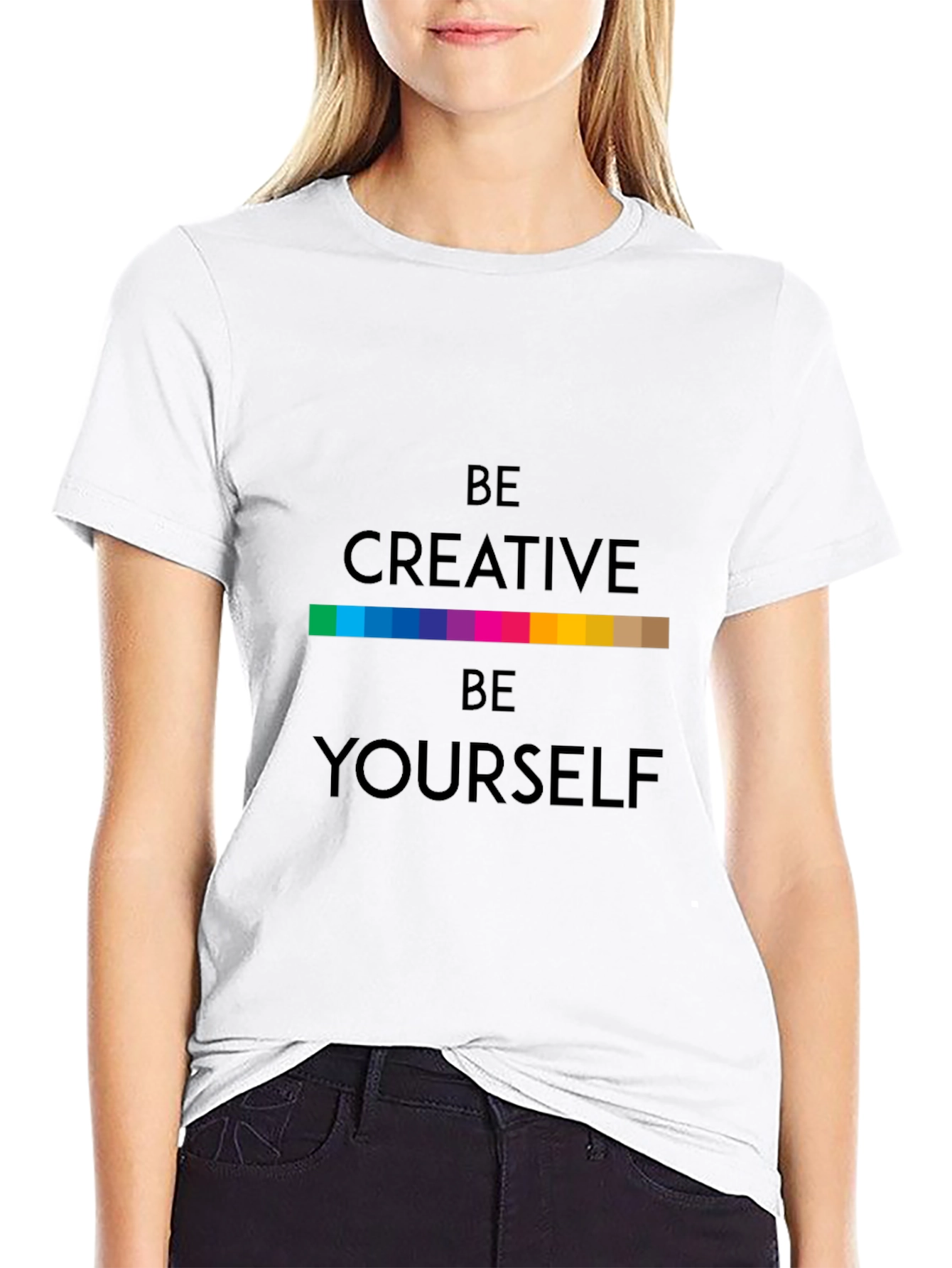 Be Creative T-Shirt - Black Soft Fabric