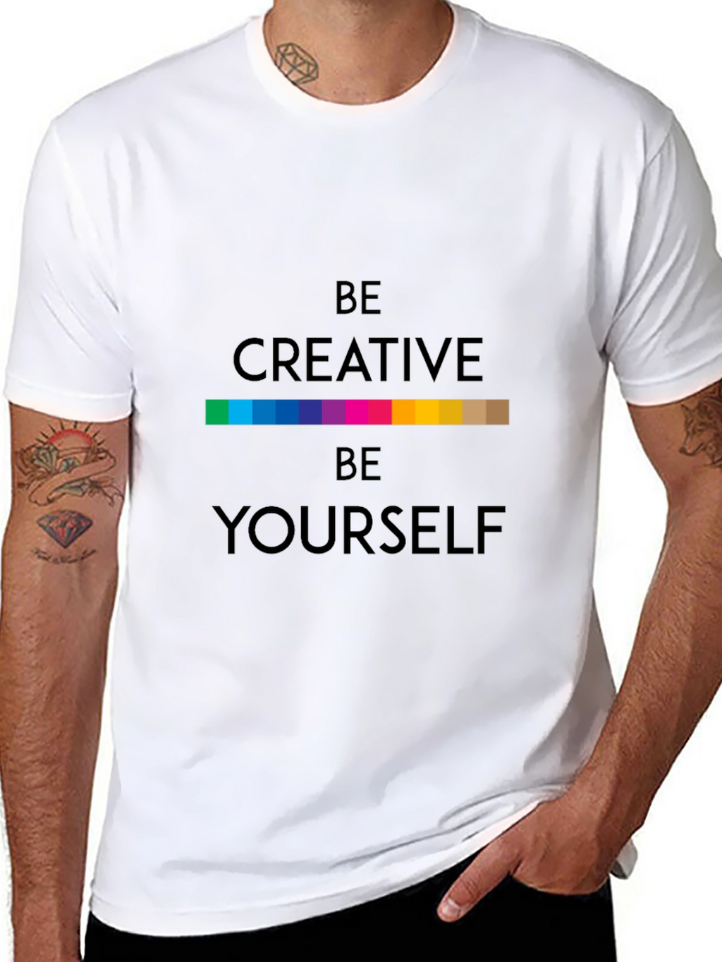Be Creative T-Shirt - Black Soft Fabric