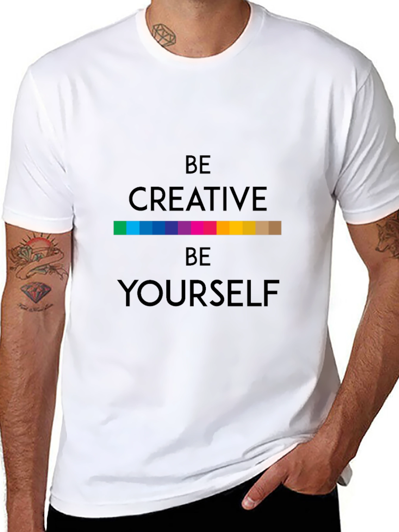 Be Creative T-Shirt - Black Soft Fabric