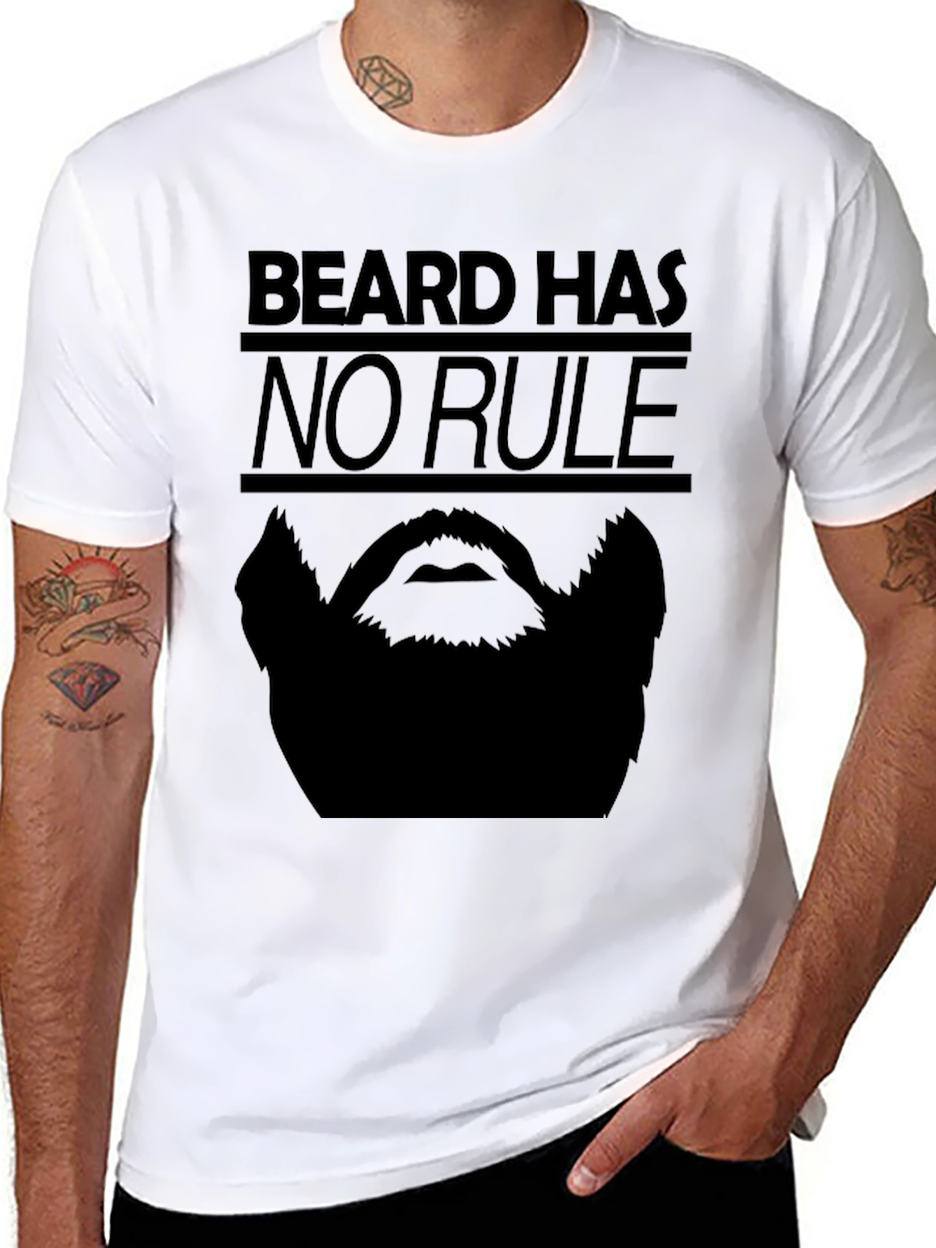 Beard Has No Rule Graphic Tee