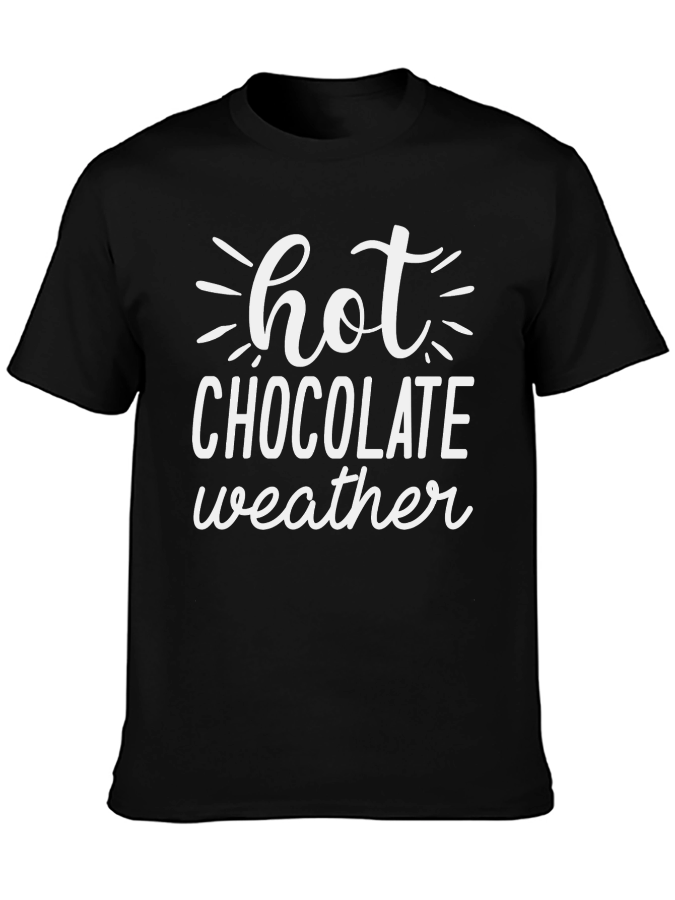 Hot Chocolate Weather Graphic Tee - Black