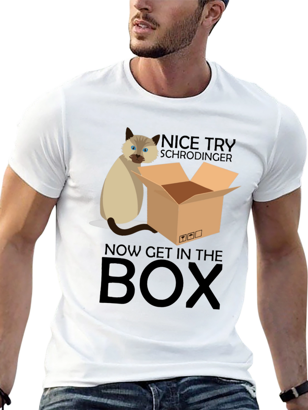 Schrödinger Cat T-Shirt: Now Get In The Box