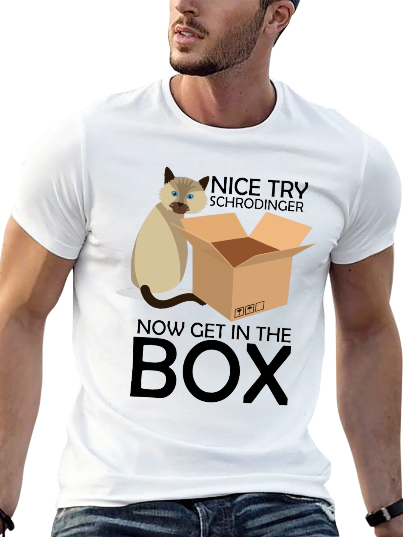 Schrödinger Cat T-Shirt: Now Get In The Box